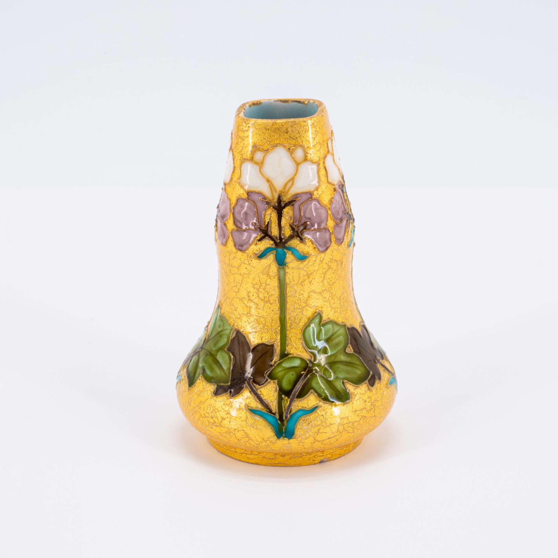 Small vase with floral decor - Image 3 of 7