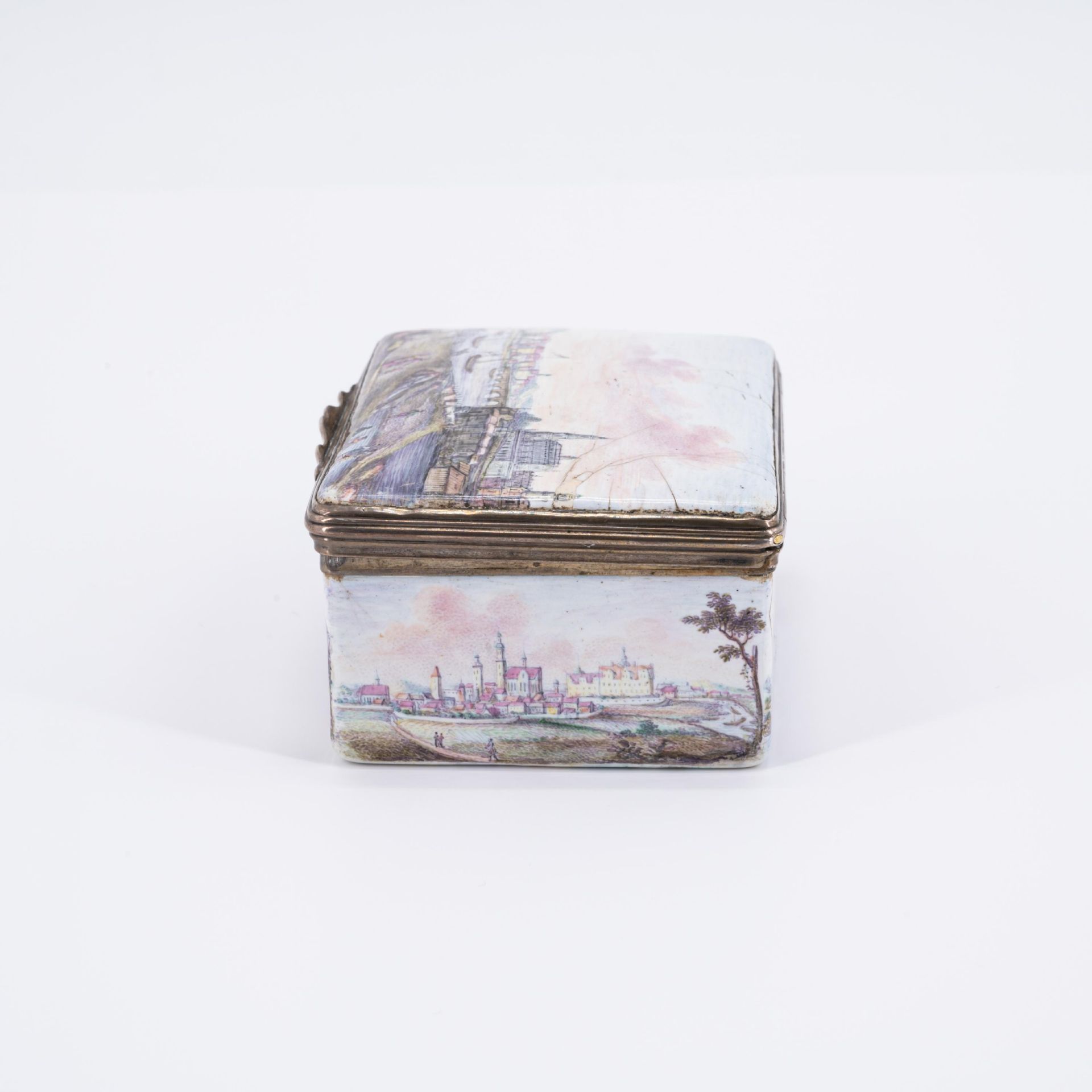 Snuff box with landscape views of Albertine Saxony - Image 4 of 7