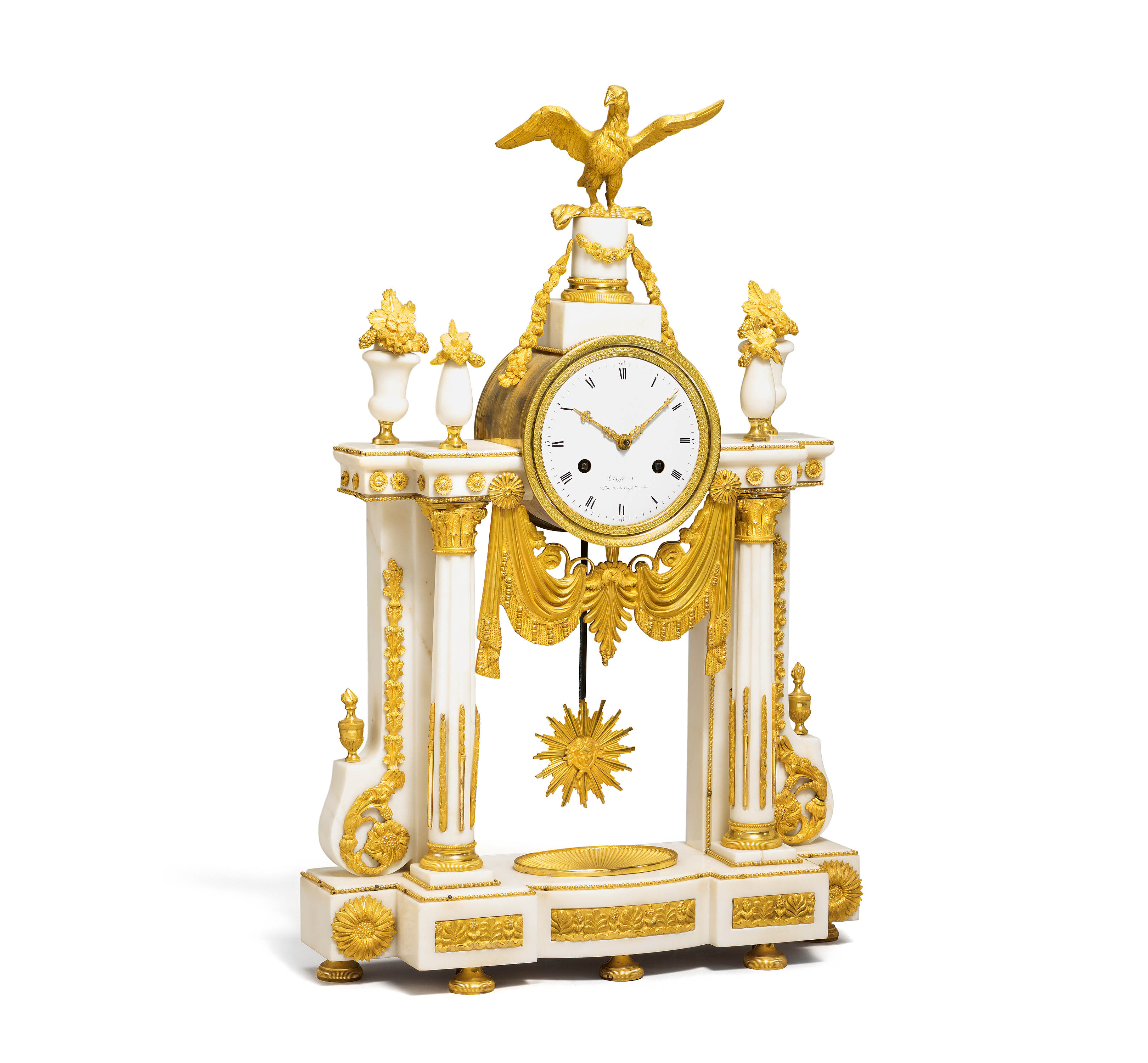 Portal pendulum clock Louis XVI