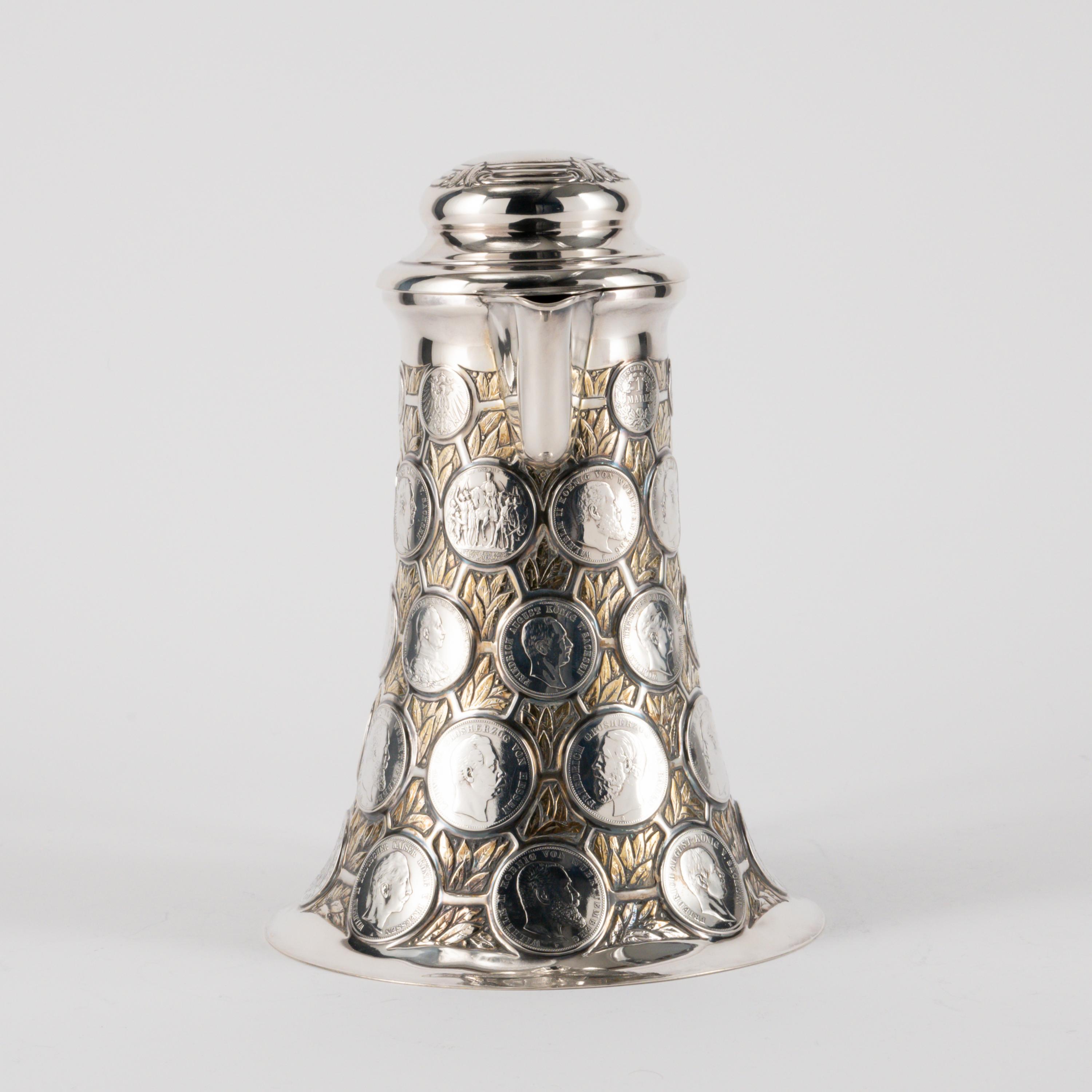 Magnificent Coin Tankard with Laurel Decor - Image 4 of 7
