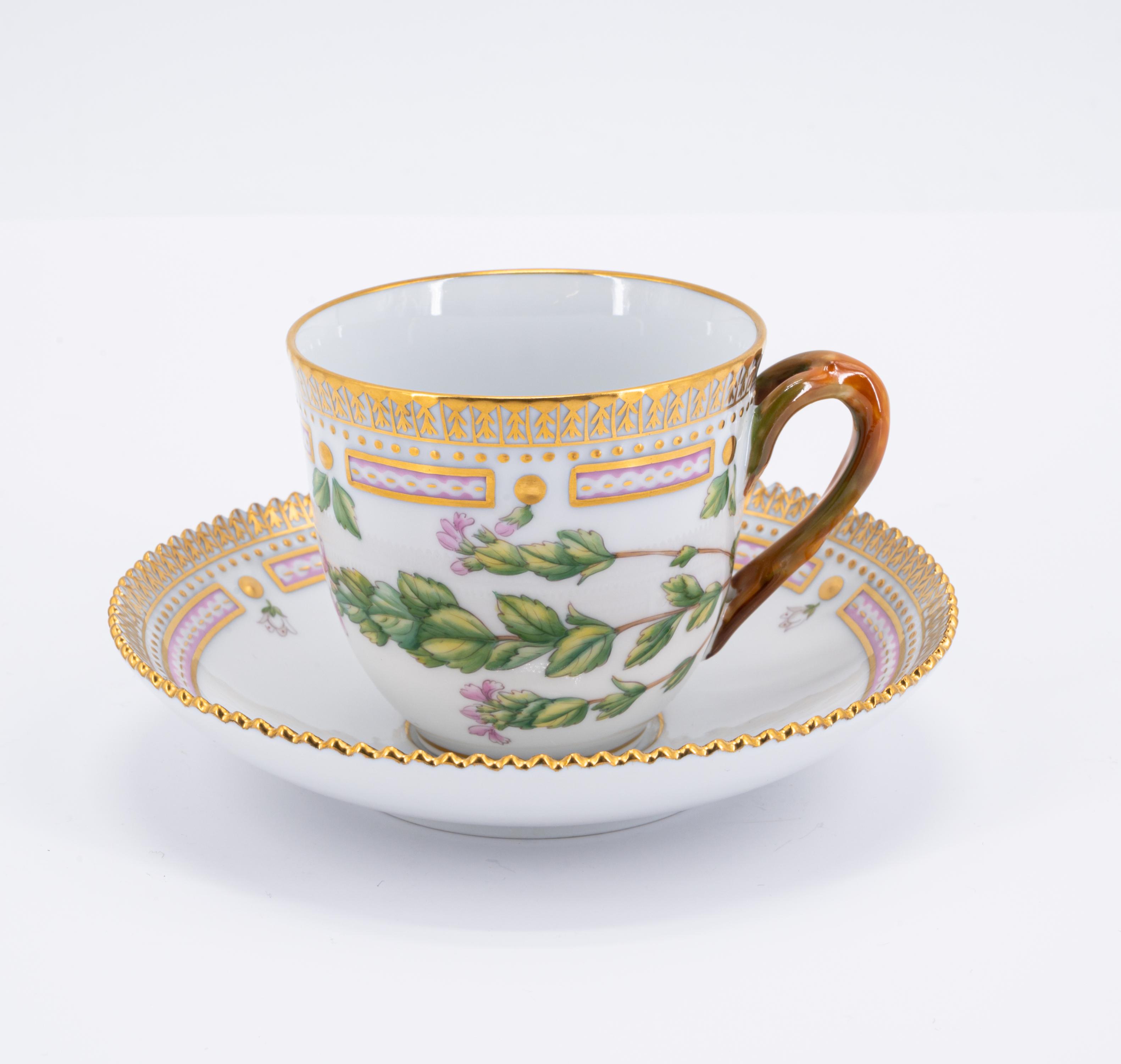 Six coffee sets "Flora Danica" - Image 6 of 17