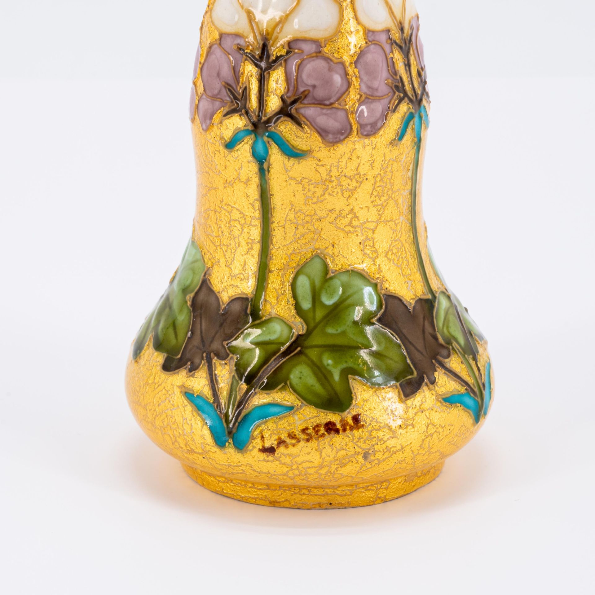Small vase with floral decor - Image 7 of 7