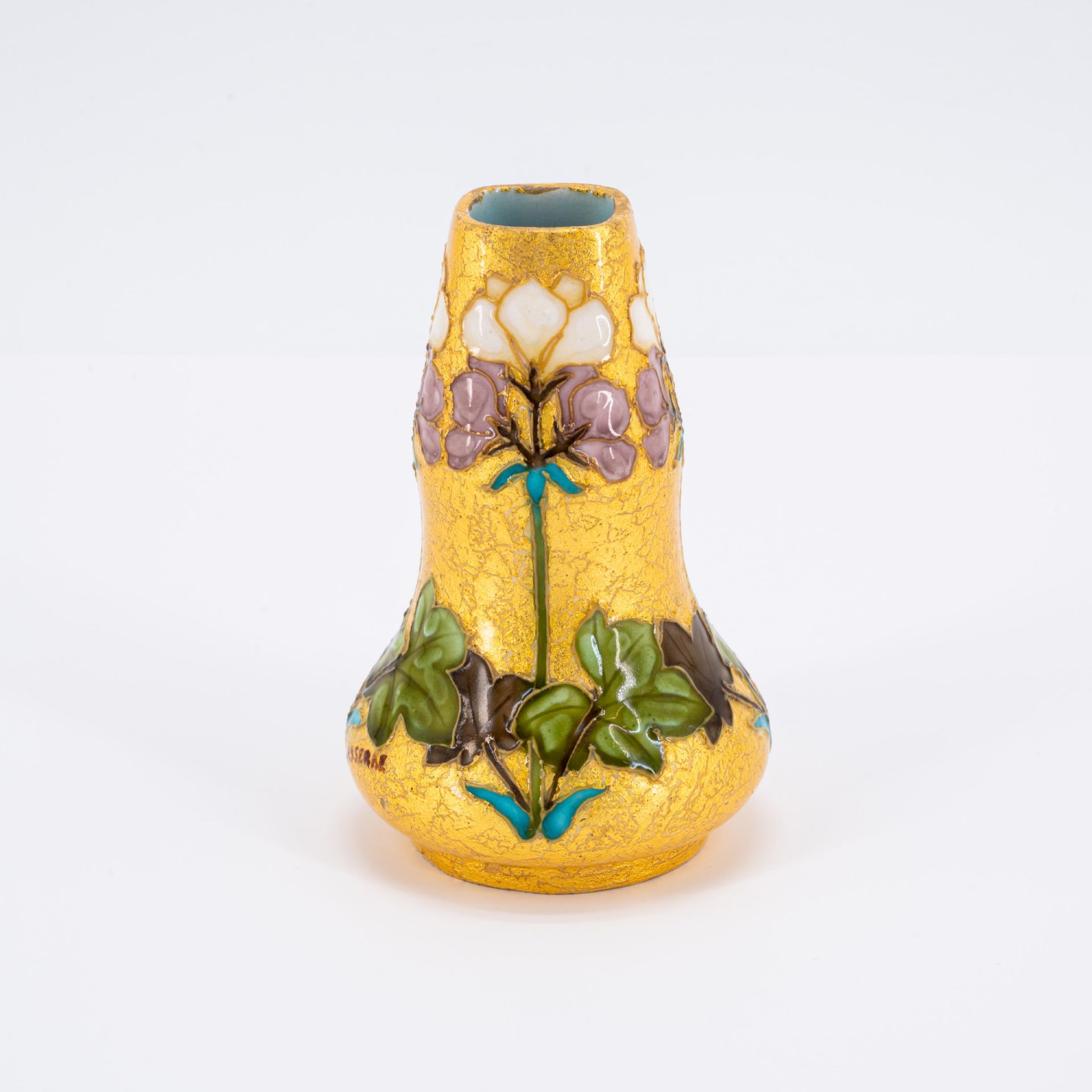 Small vase with floral decor - Image 2 of 7