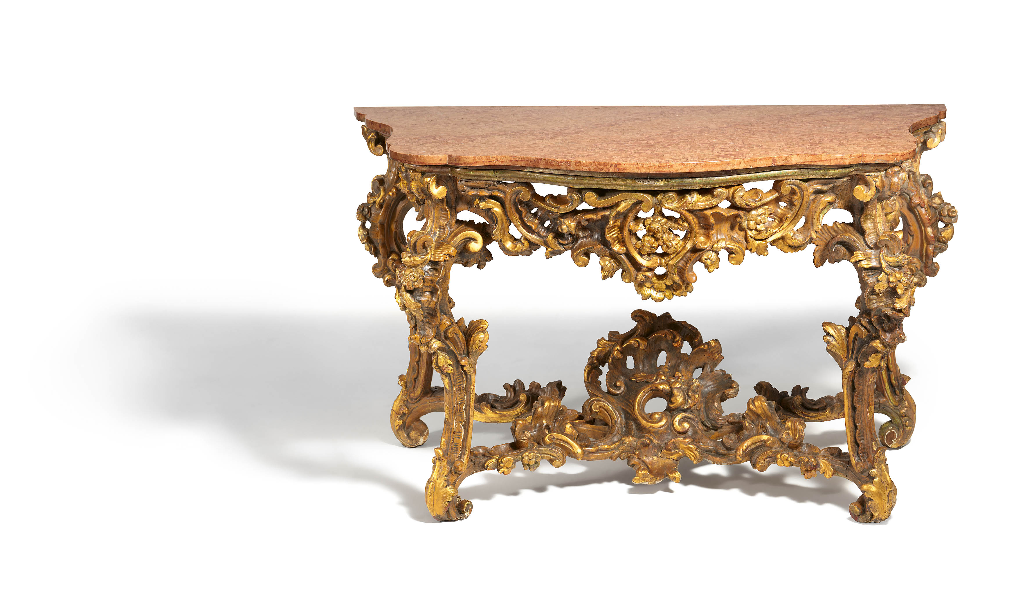 Pair of large Baroque console tables - Image 3 of 3