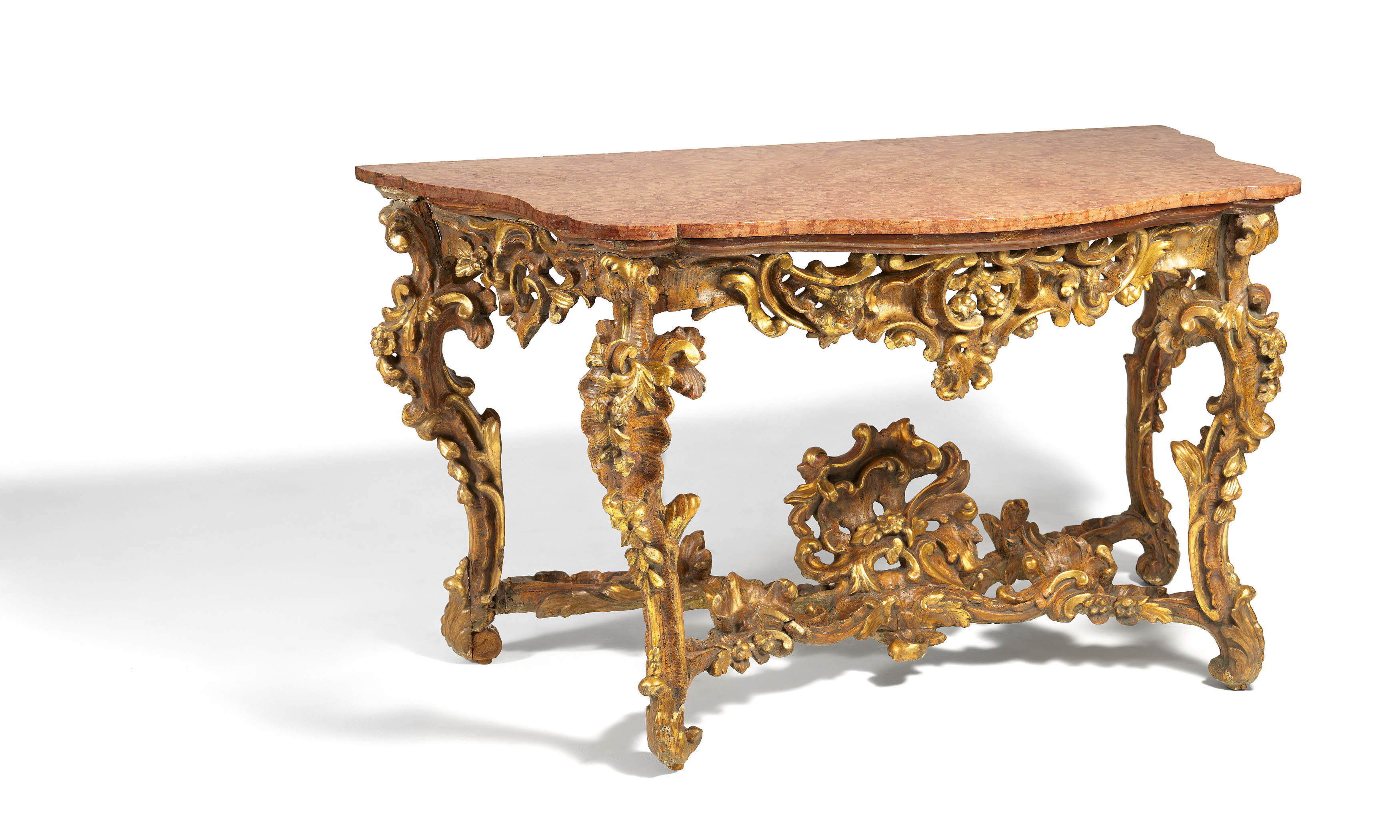 Pair of large Baroque console tables - Image 2 of 3