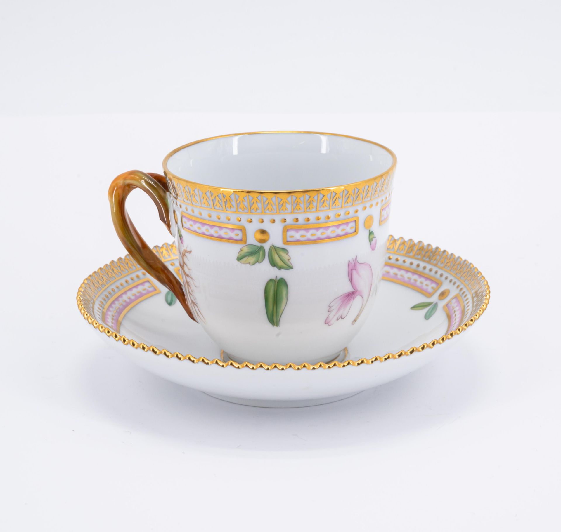 Six coffee sets "Flora Danica" - Image 8 of 17