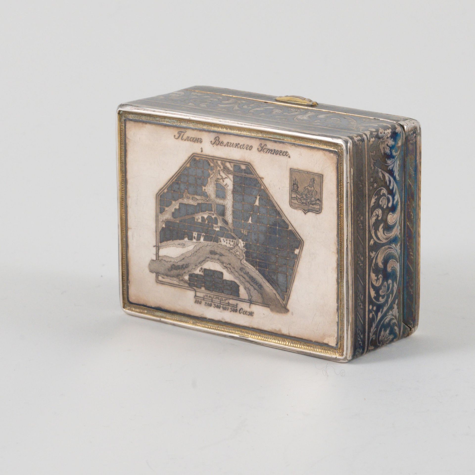 Snuff box with princely coat of arms and city map of Veliki Ustjug - Image 7 of 7