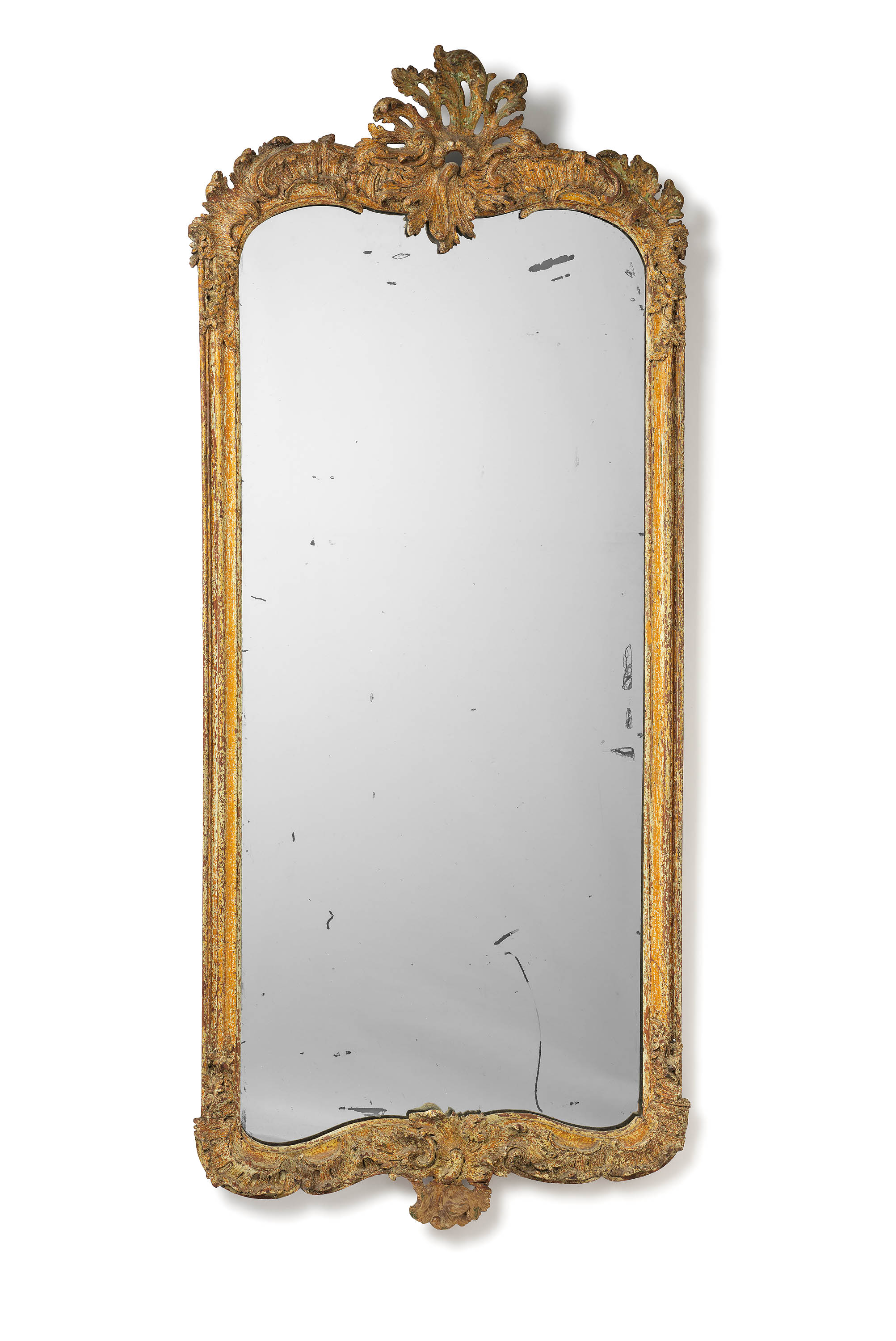 Large mirror with rocaille cartouches