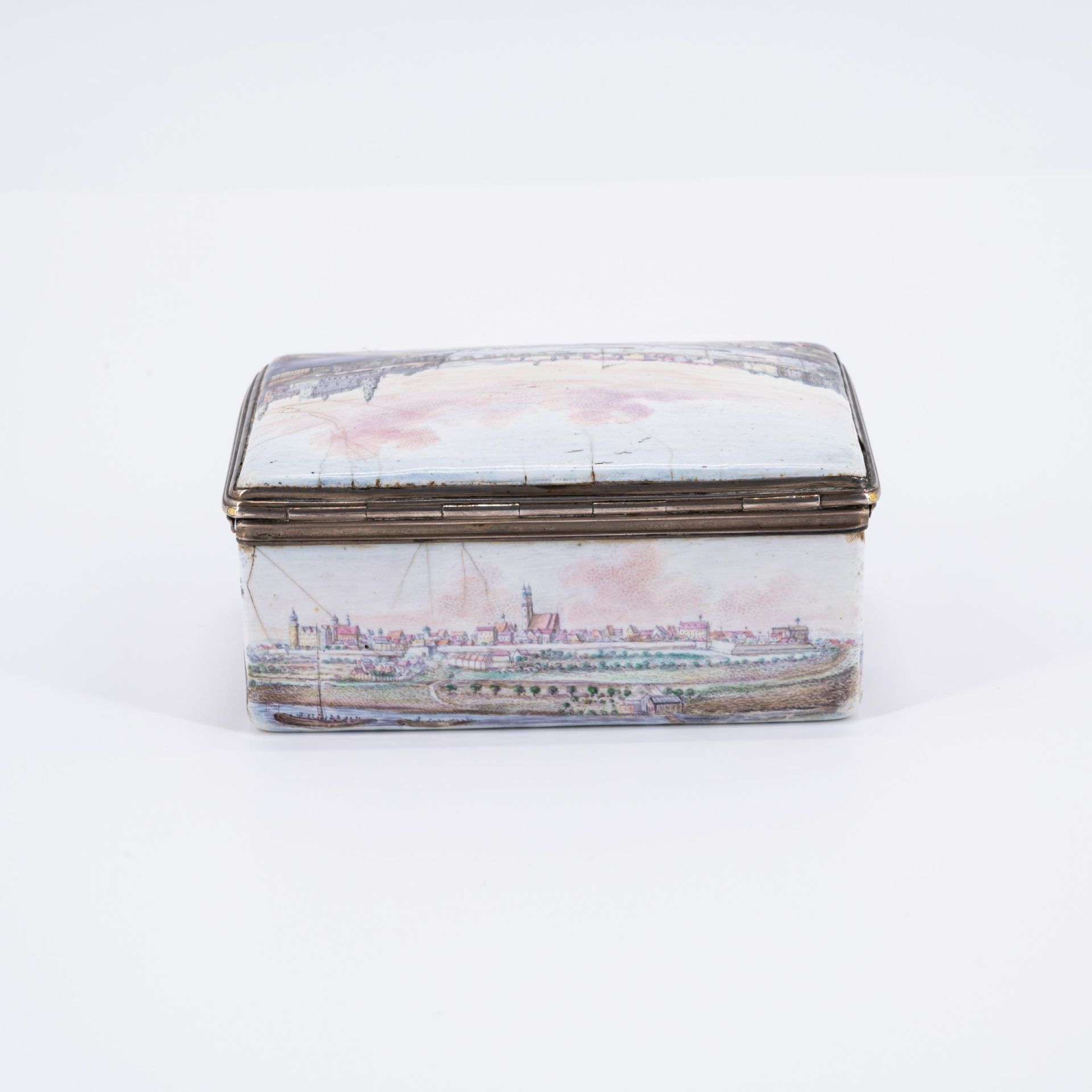Snuff box with landscape views of Albertine Saxony - Image 3 of 7