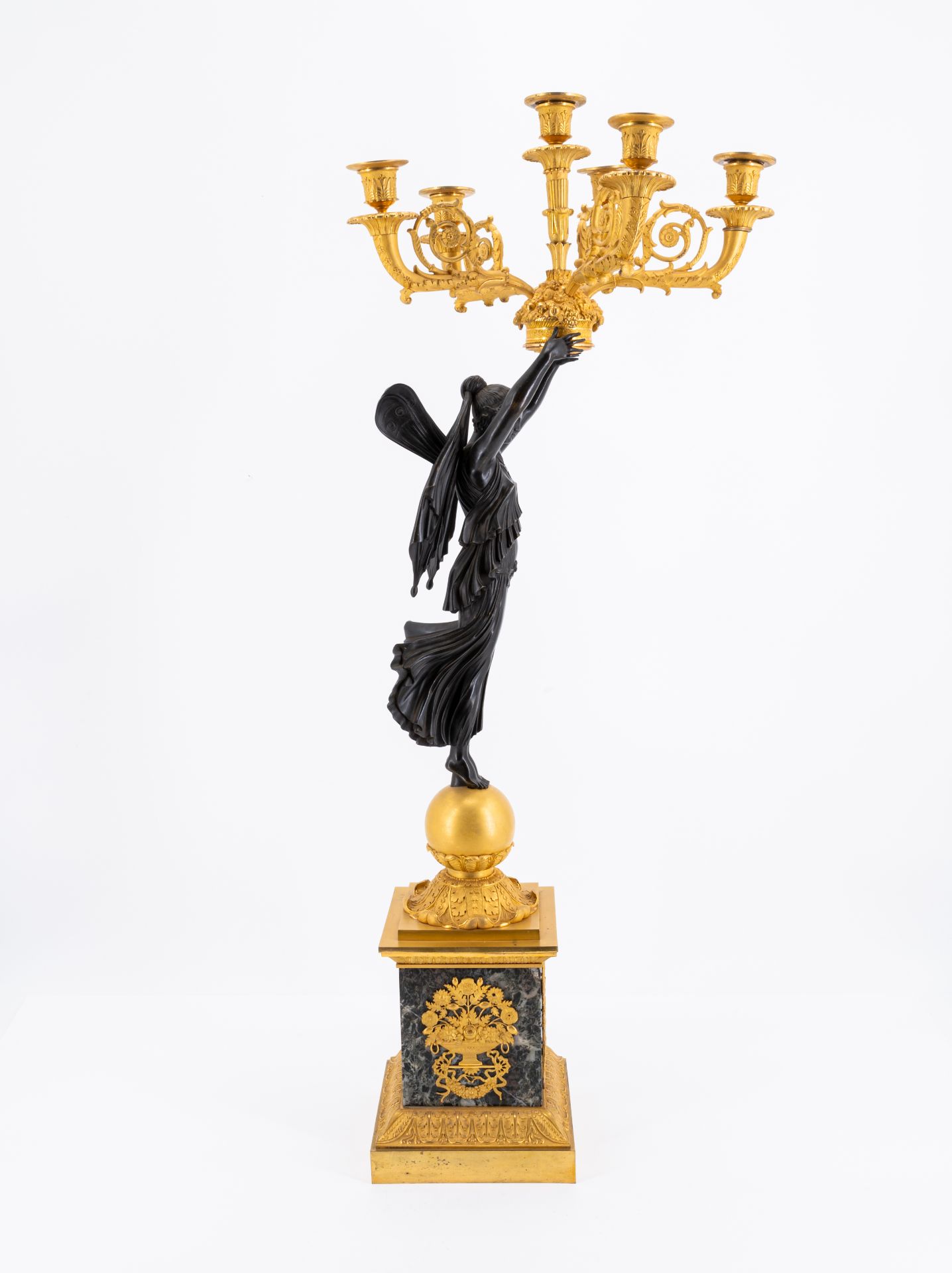 Pair of magnificent Empire candelabra with psyches - Image 7 of 7