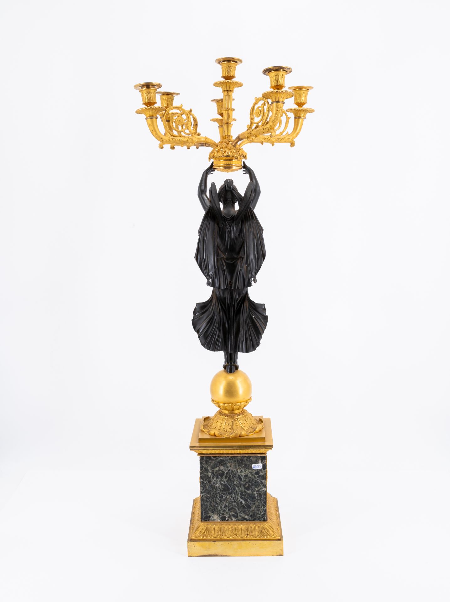 Pair of magnificent Empire candelabra with psyches - Image 2 of 7