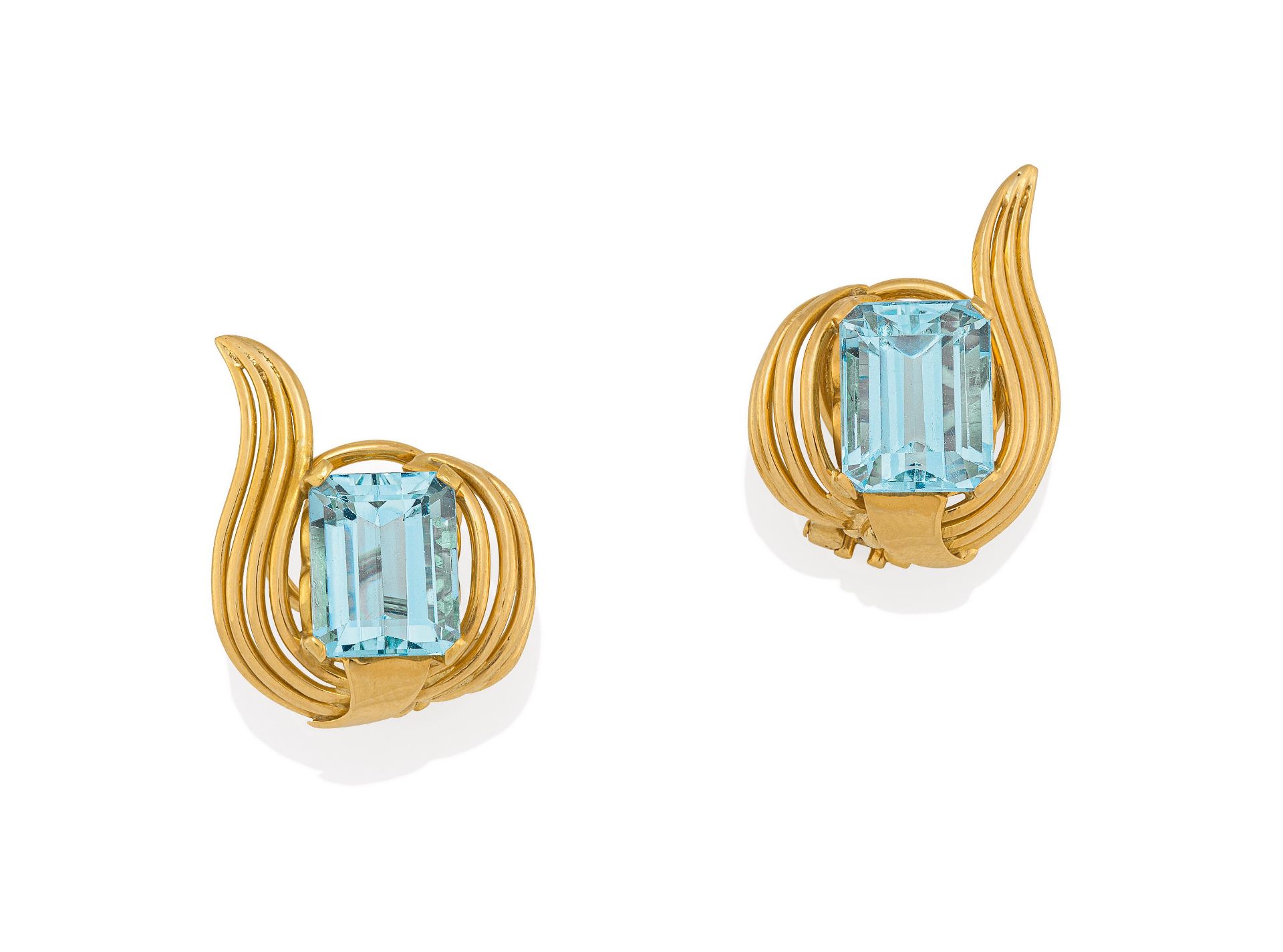 Aquamarine Ear Clips