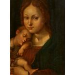 Norditalienische Schule: Madonna mit schlafendem Christuskind