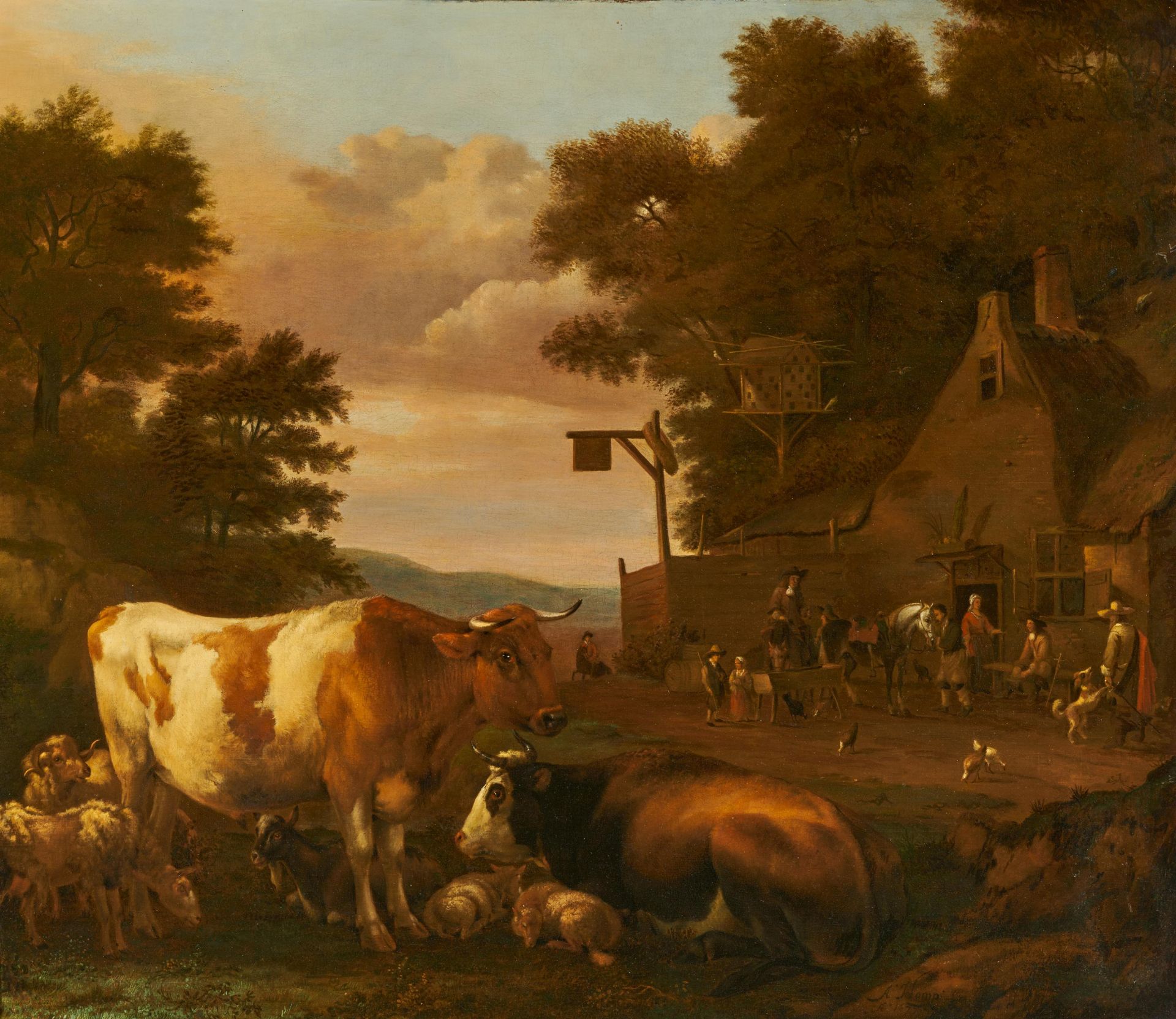 Albert Jansz. Klomp: Village Scene with Cows