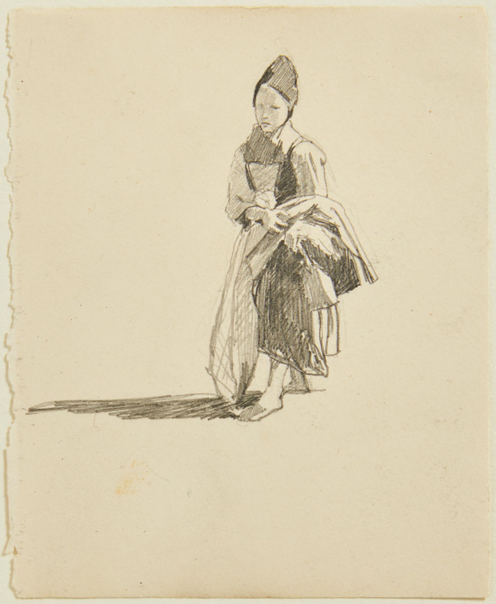 Gregor von Bochmann: Peasant Girl with Bundle of Laundry - Image 2 of 3