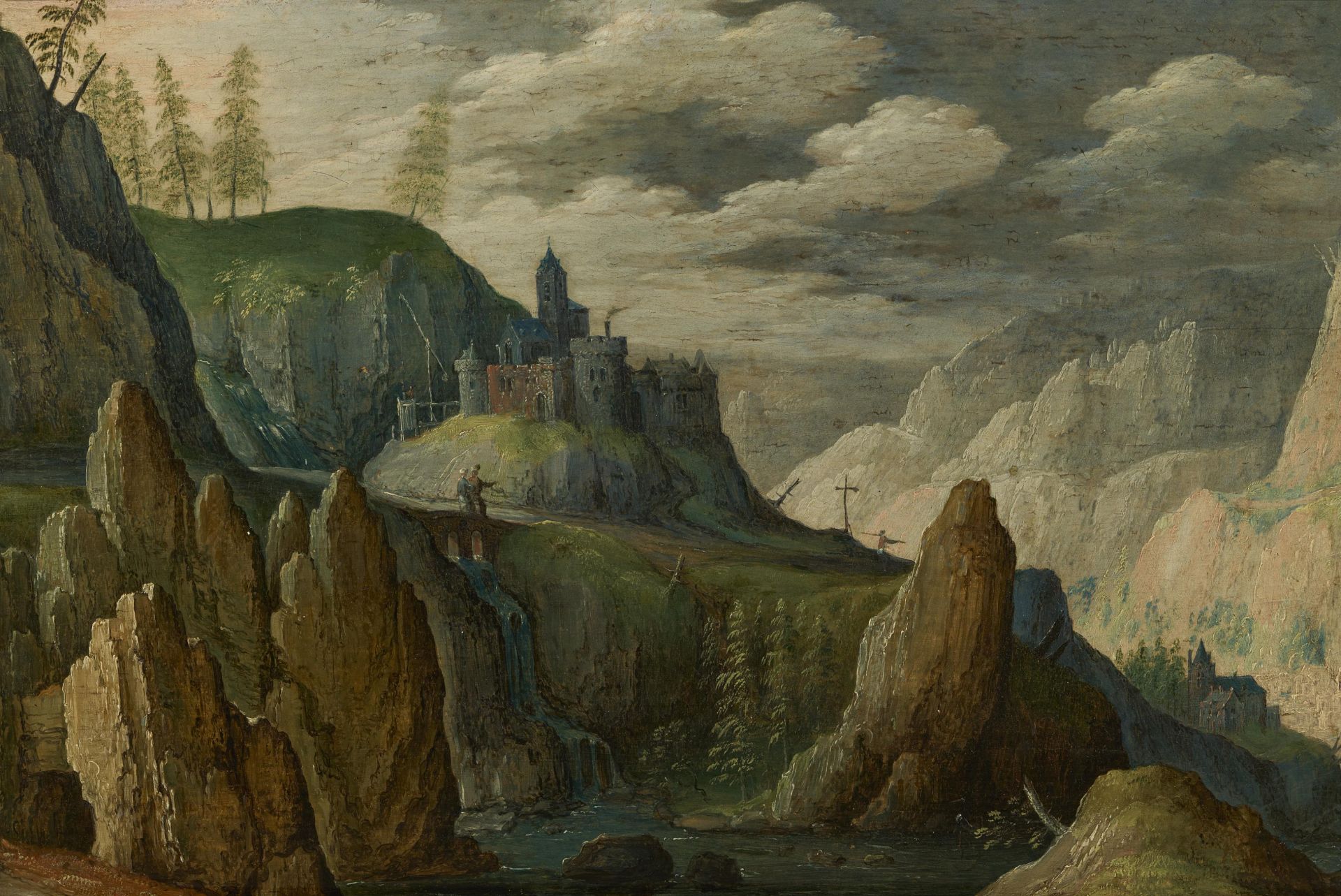 Marten Rijckaert: Mountain Landscape with Castles