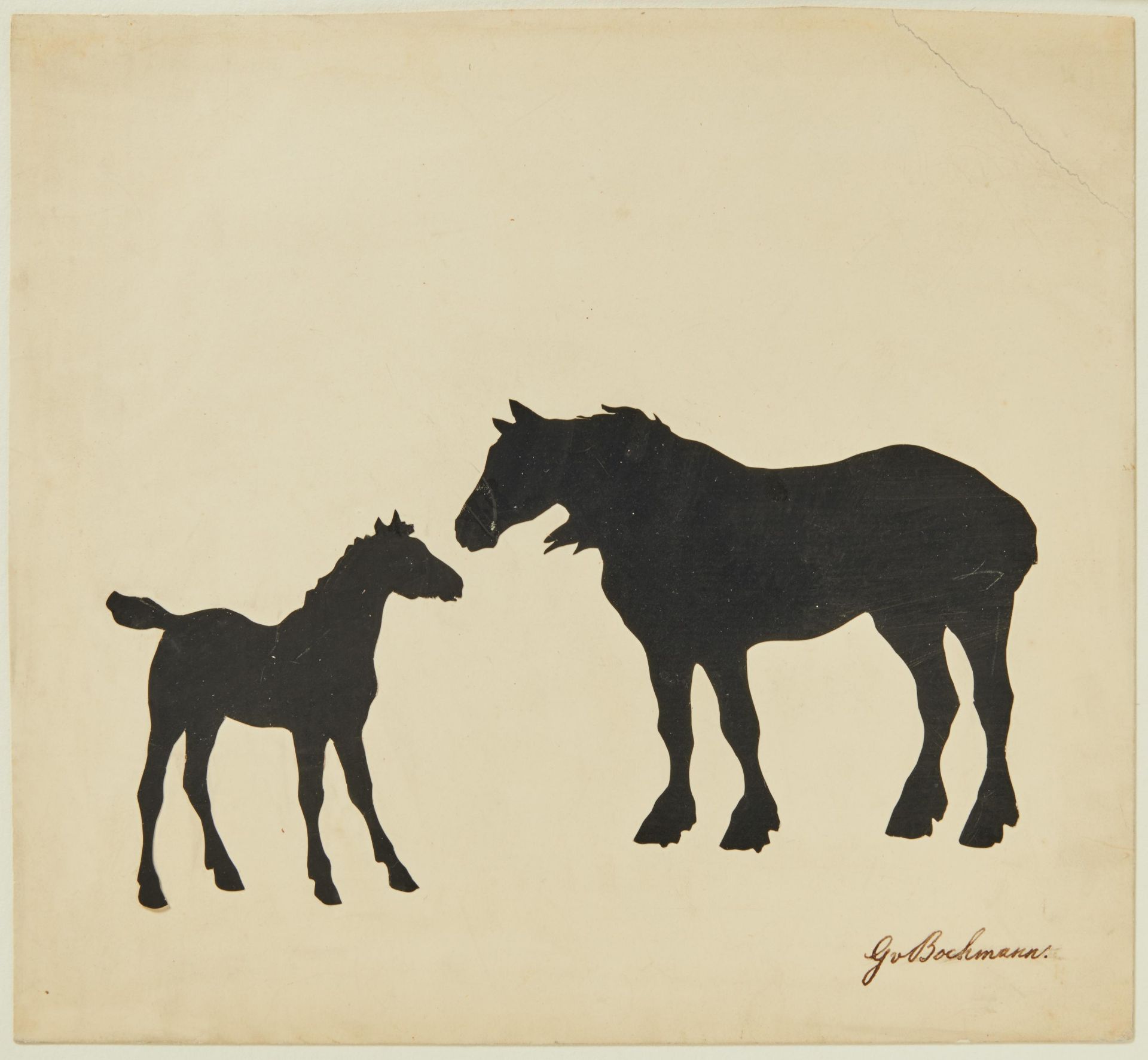 Gregor von Bochmann: Cold-blooded Horse with Foal - Image 2 of 4