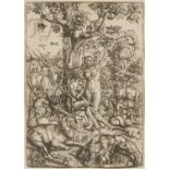 Lucas Cranach d.Ä.: Der Sündenfall. Adam und Eva im Paradies