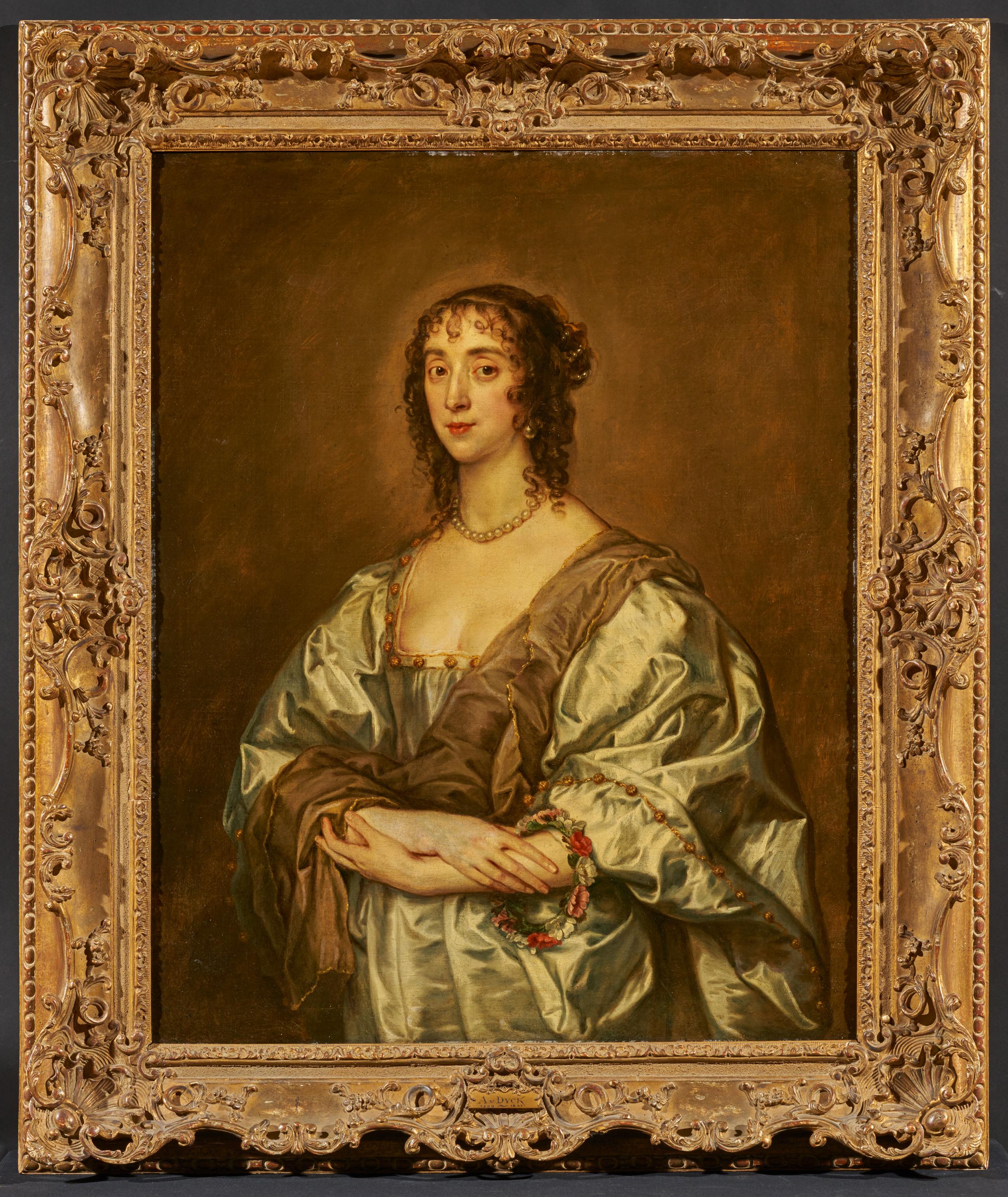 Anton van Dyck - Circle: Portrait of Mrs Thomas Killigrew - Image 2 of 4