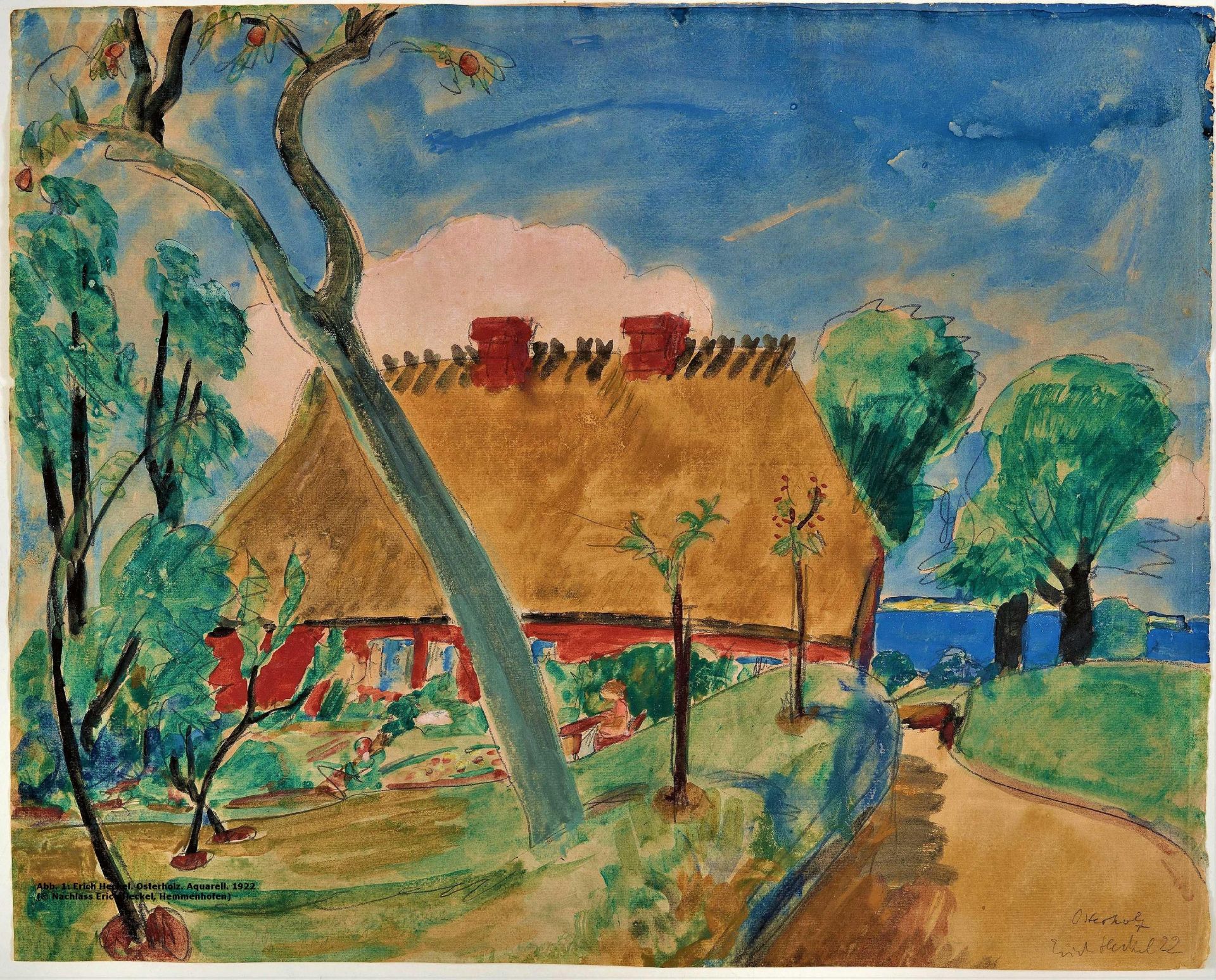 Erich Heckel: Badende vor Bäumen - Image 8 of 11