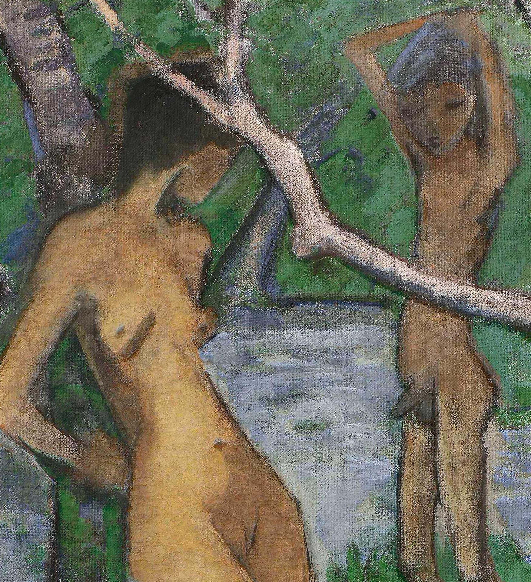 Otto Mueller: Frau und Knabe (Mädchen und Knabe am Waldteich, Nach dem Bade) - Bild 5 aus 10