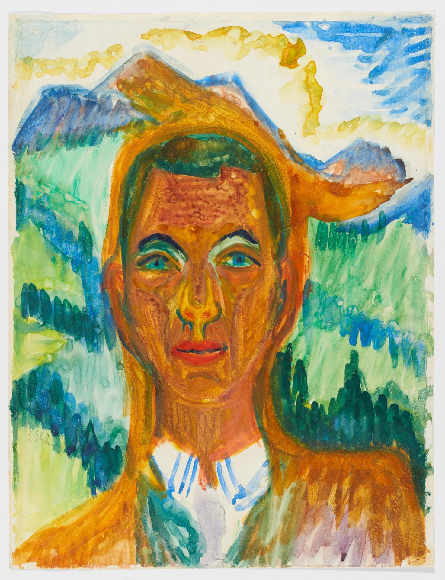 Ernst Ludwig Kirchner: Männerkopf - Image 2 of 4