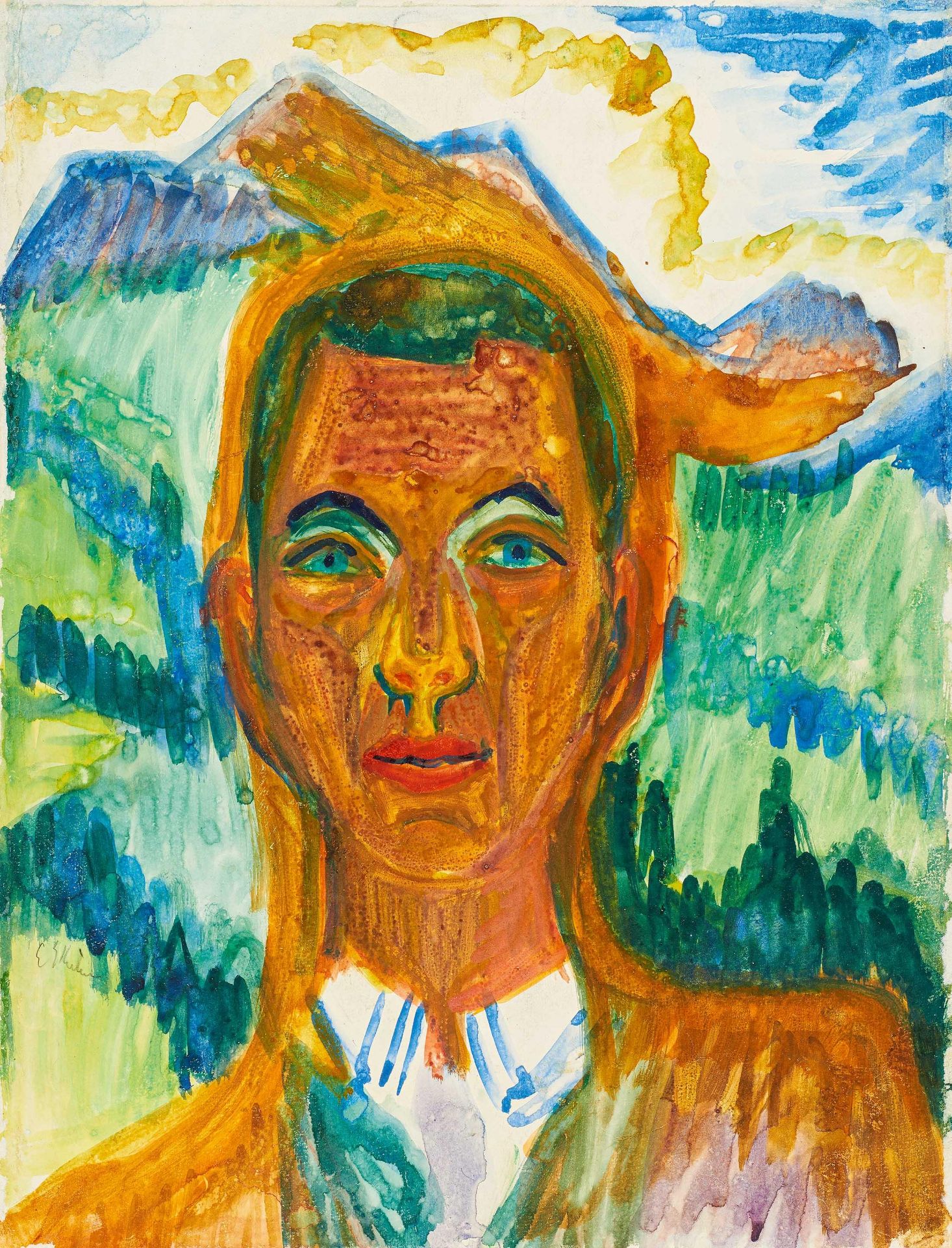 Ernst Ludwig Kirchner: Männerkopf