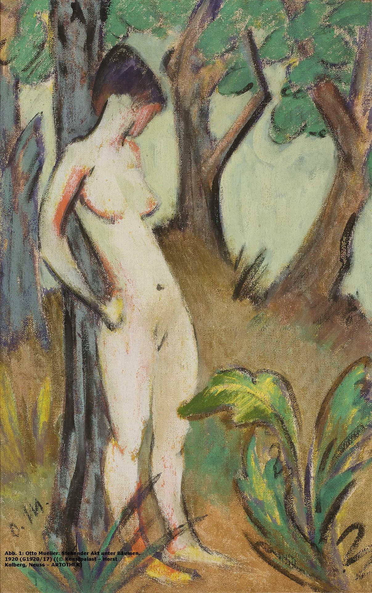 Otto Mueller: Frau und Knabe (Mädchen und Knabe am Waldteich, Nach dem Bade) - Bild 7 aus 10