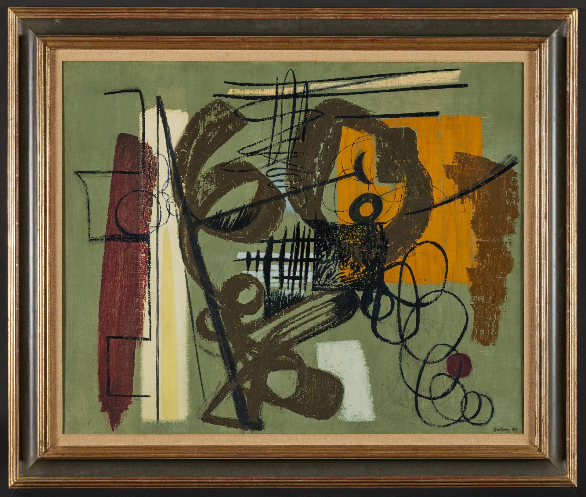 Hans Hartung: T1947-27 - Image 2 of 4