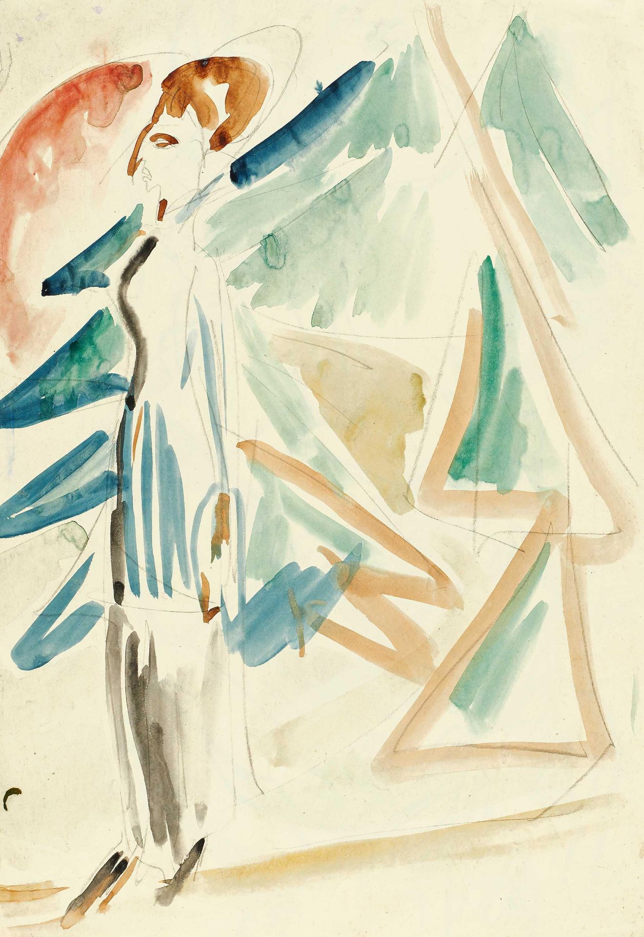 Ernst Ludwig Kirchner: Dame vor Waldstück