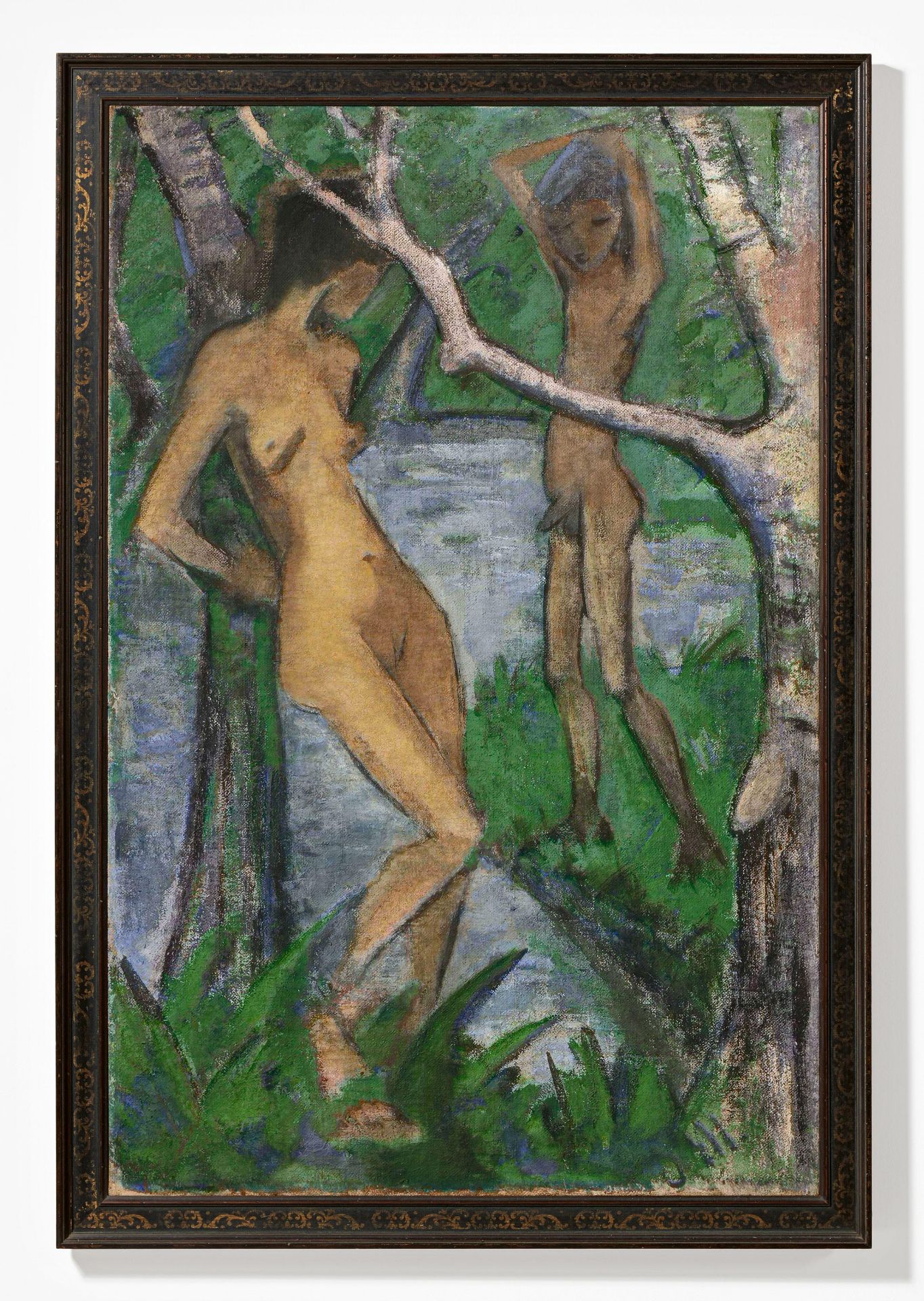 Otto Mueller: Frau und Knabe (Mädchen und Knabe am Waldteich, Nach dem Bade) - Bild 2 aus 10