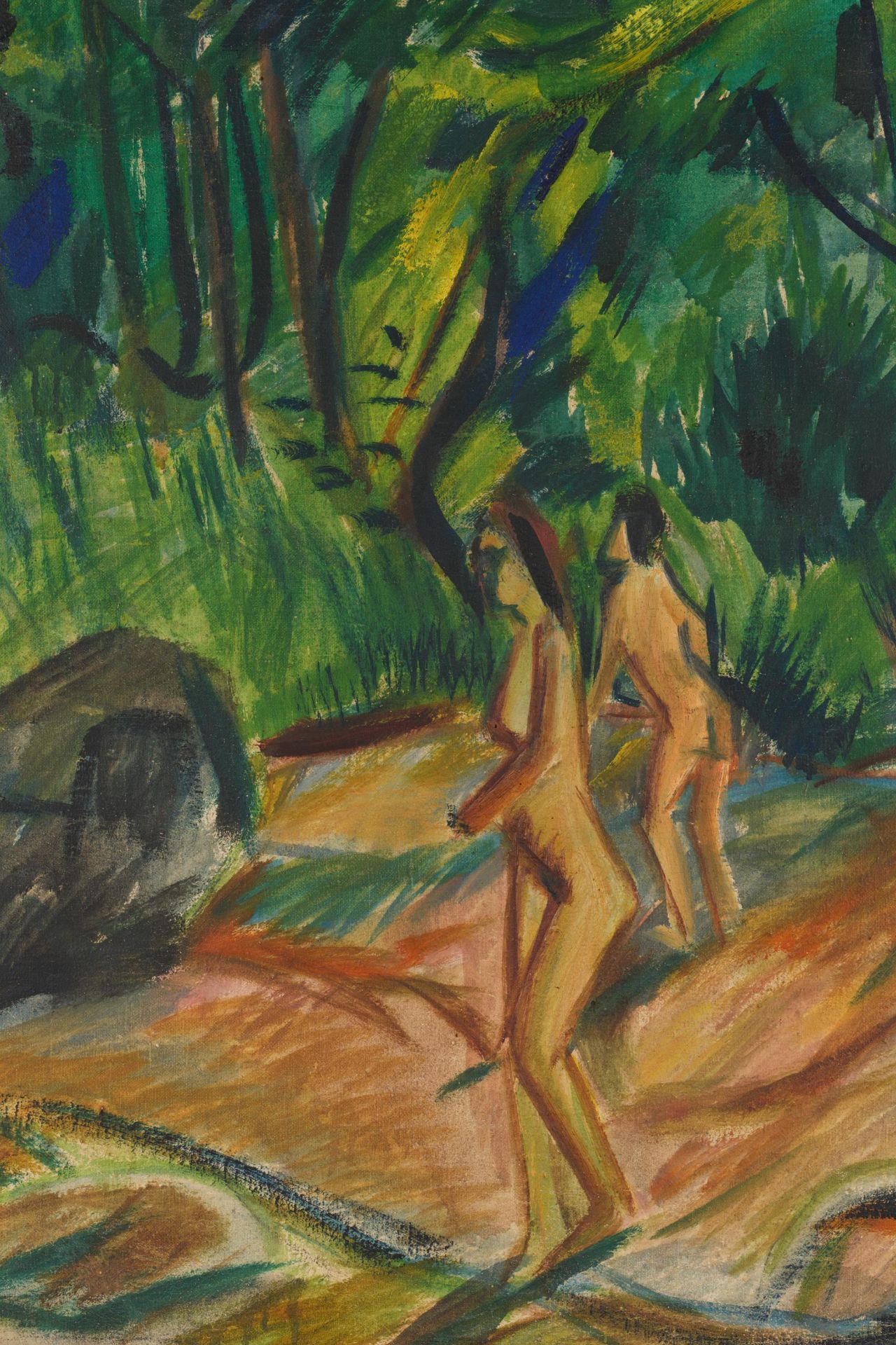 Erich Heckel: Badende vor Bäumen - Image 5 of 11