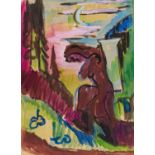 Ernst Ludwig Kirchner: Bäuerin eine Last tragend