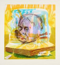 Dana Schutz: Ohne Titel (Head of Timothy Leary) (für Parkett 75)