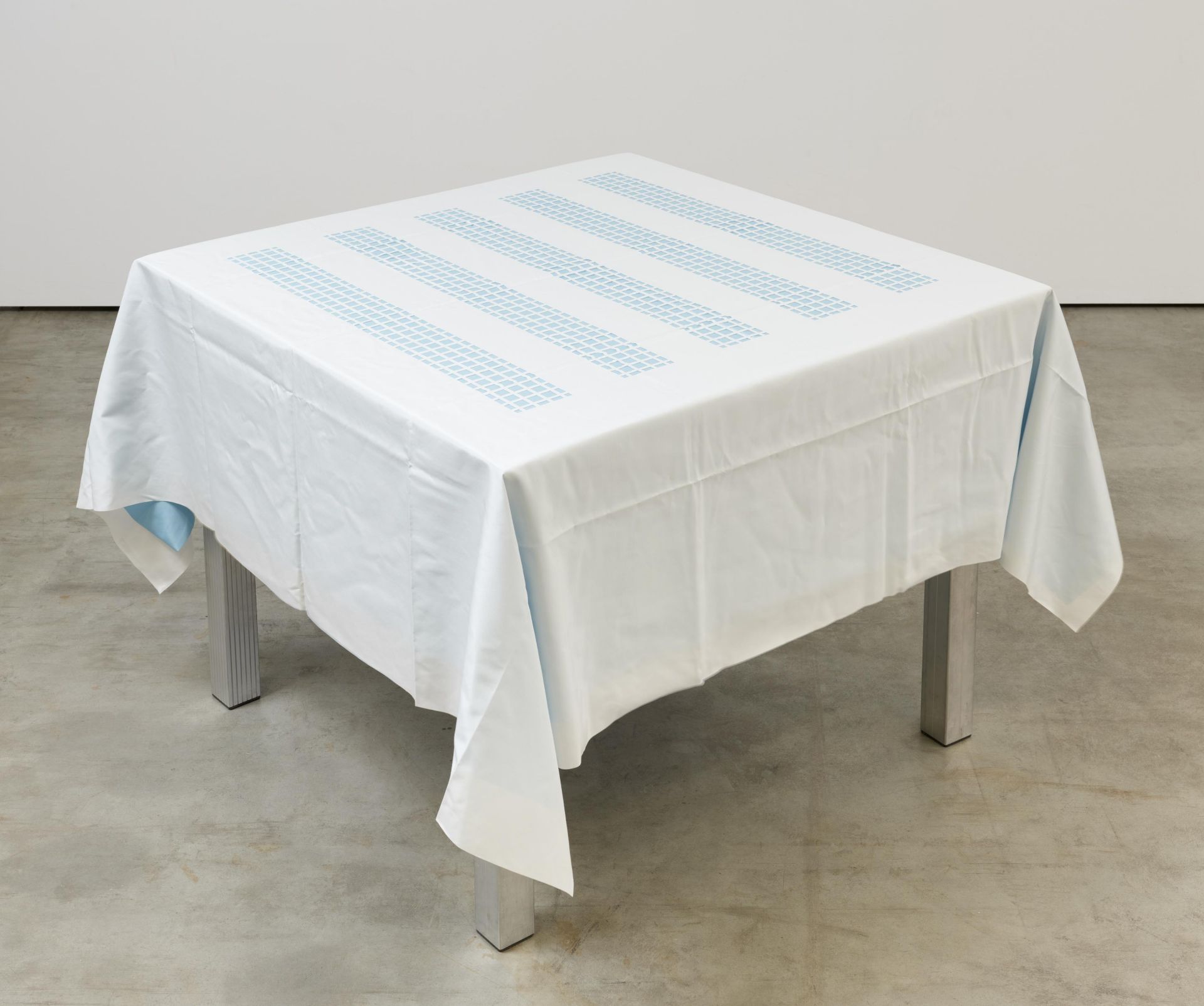 Daniel Buren: Unique Tablecloth with Laser-Cut Lace (für Parkett 66)