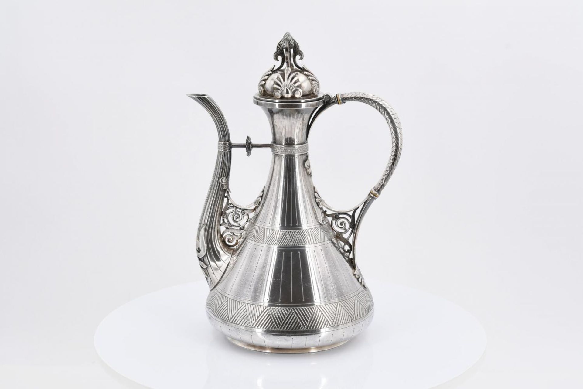 Émile Froment-Meurice: SILVER COFFEE AND TEA SERVICE IN ORIENTAL STYLE - Image 2 of 25