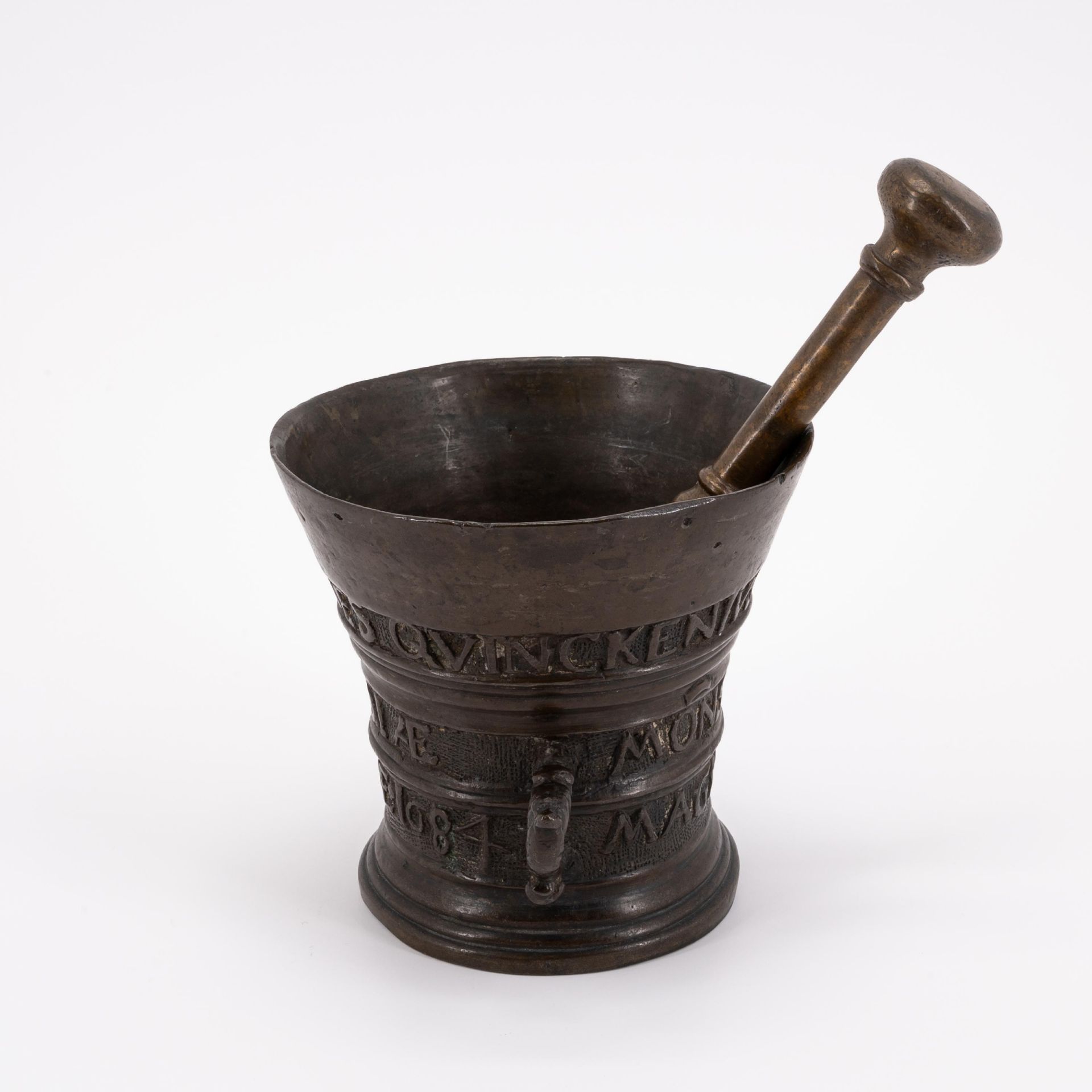 Netherlands: BRONZE MORTAR WITH INSCRIPTION - Image 2 of 7