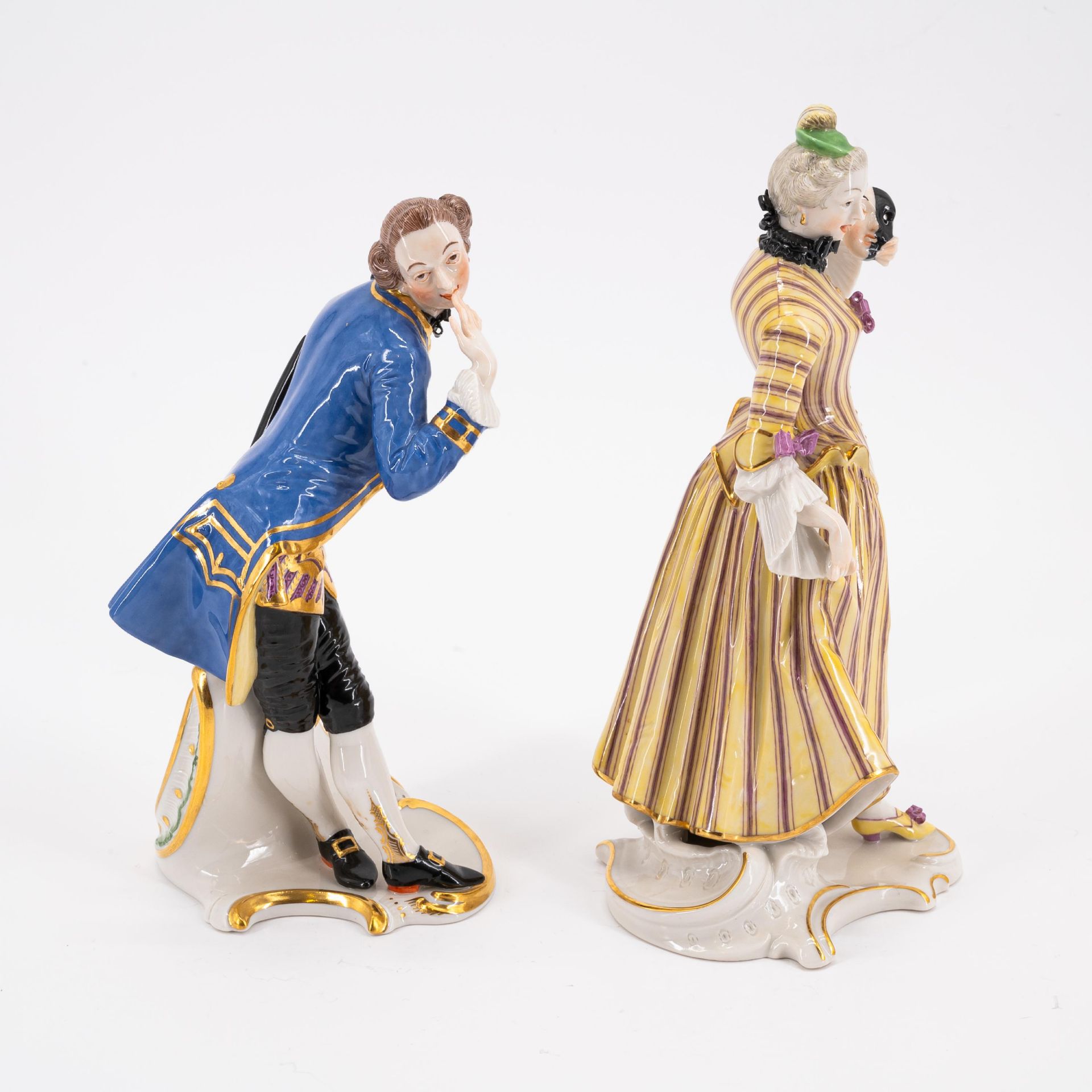 Nymphenburg: COLUMBINE AND OCTAVIO FROM THE 'COMMEDIA DELL'ARTE' - Image 4 of 5