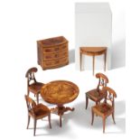 Italy: FURNITURE ENSEMBLE FROM A DOLL HOUSE