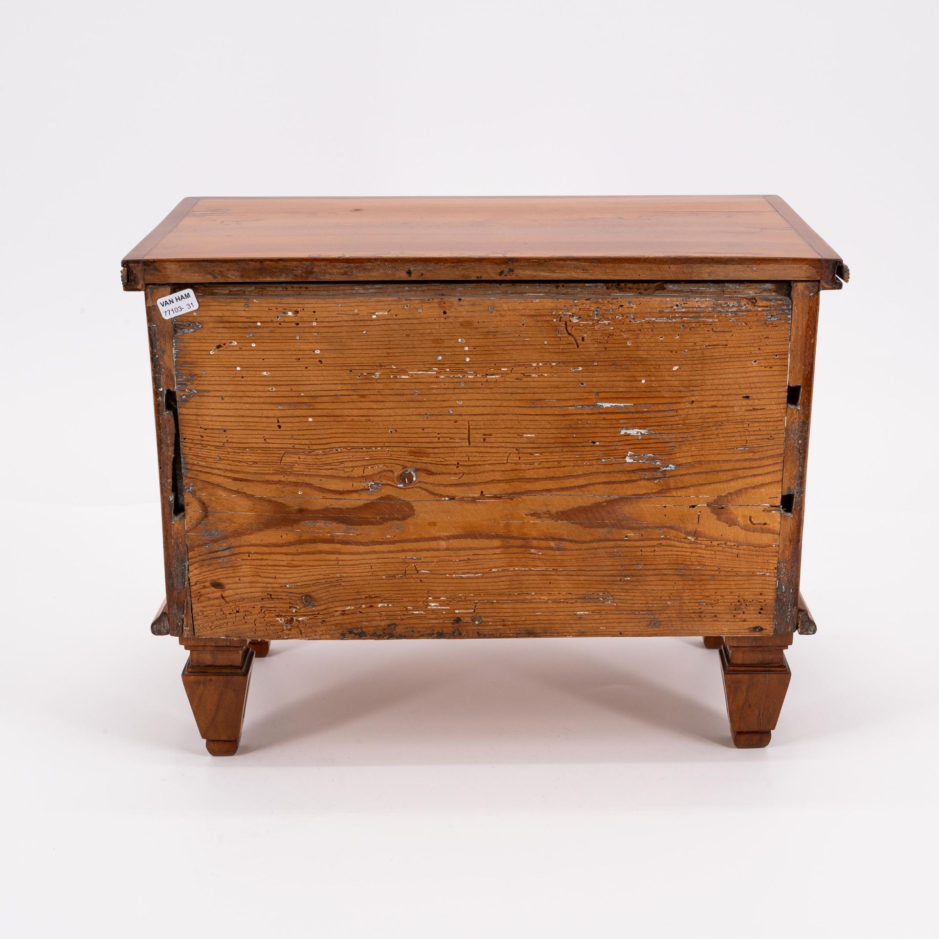 Germany: MINIATURE WOODEN BIEDERMEIER CHEST OF DRAWERS - Image 4 of 7