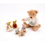 Steiff: ENSEMBLE OF SIX STEIFF BEARS MADE OF MOHAIR PLUSH, YARN AND GLASS