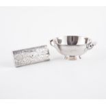 St. Petersburg: SUGAR BOWL AND LONGISH ETUI WITH ENGRAVED DECOR