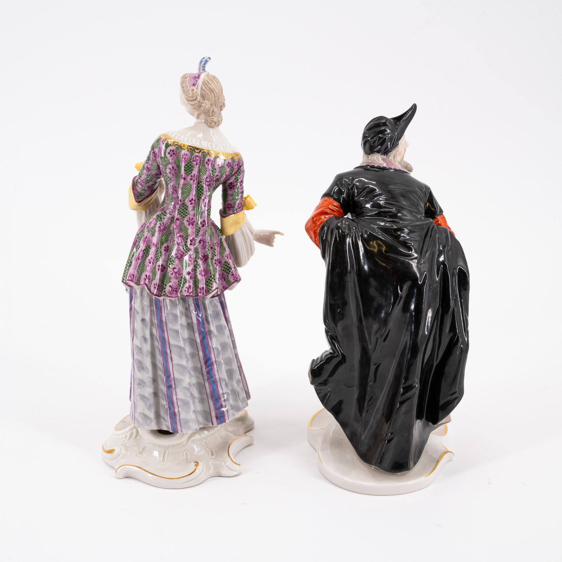 Nymphenburg: LUCINDA AND PANTALONE FROM THE 'COMMEDIA DELL'ARTE' - Image 3 of 5