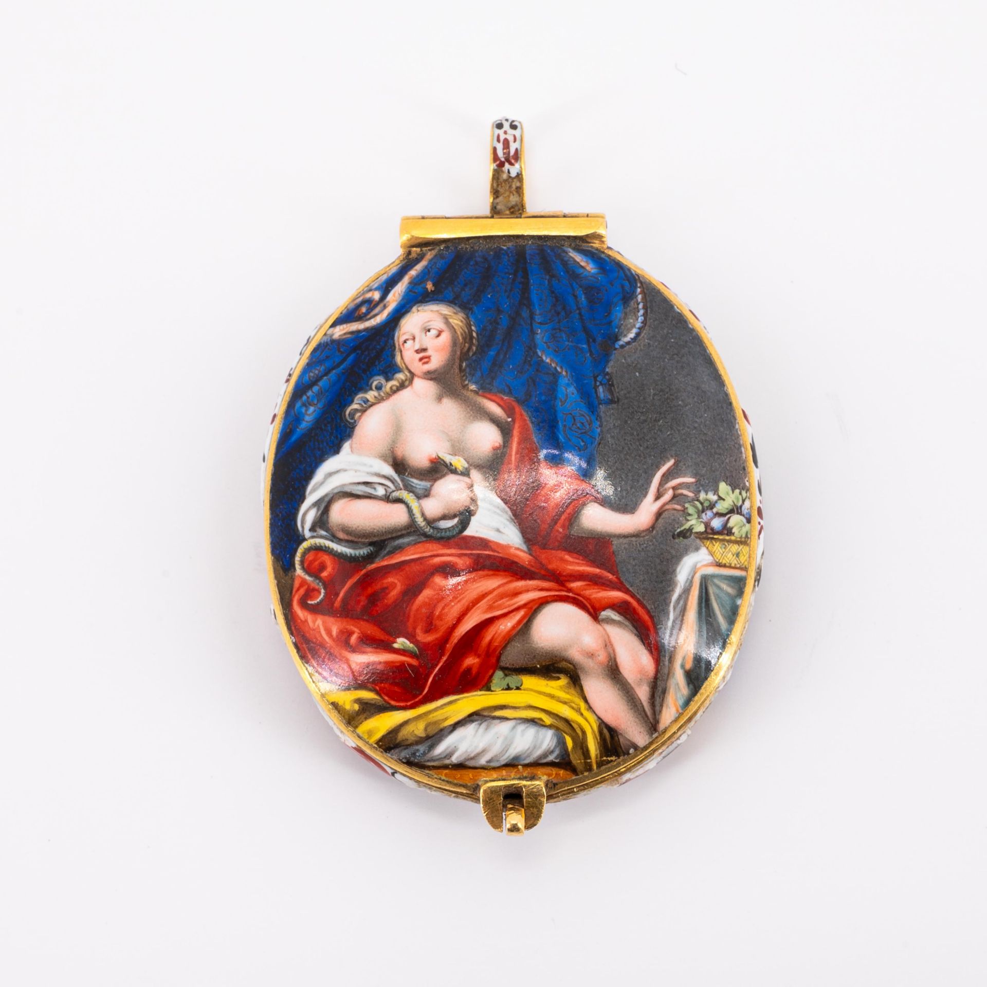 Augsburg: Ovales Medaillon mit Darstellungen der Lukretia und Kleopatra