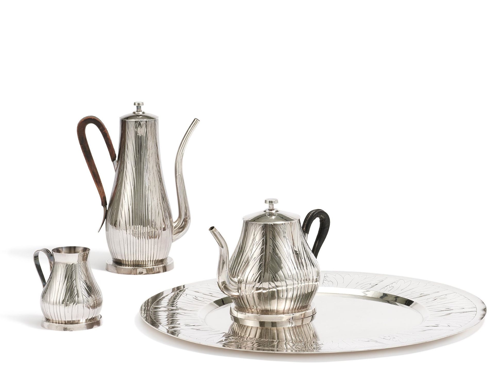 Emil Lettré: FOUR PART SILVER COFFEE AND TEA SERVICE