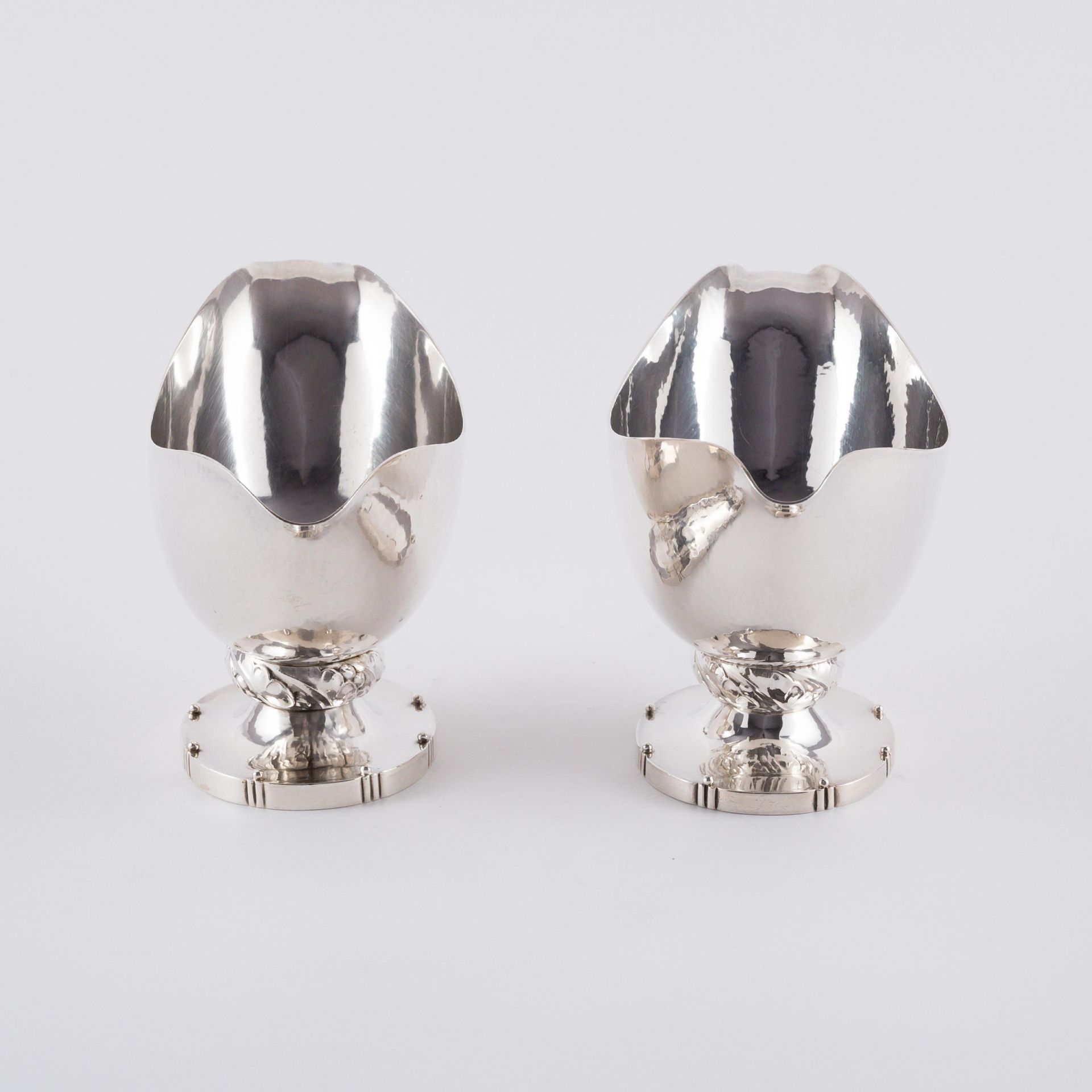 Georg Jensen: PAIR OF SILVER SAUCIERES - Image 4 of 6