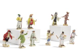Meissen: Zehn große Figuren der 'Commedia dell'Arte'