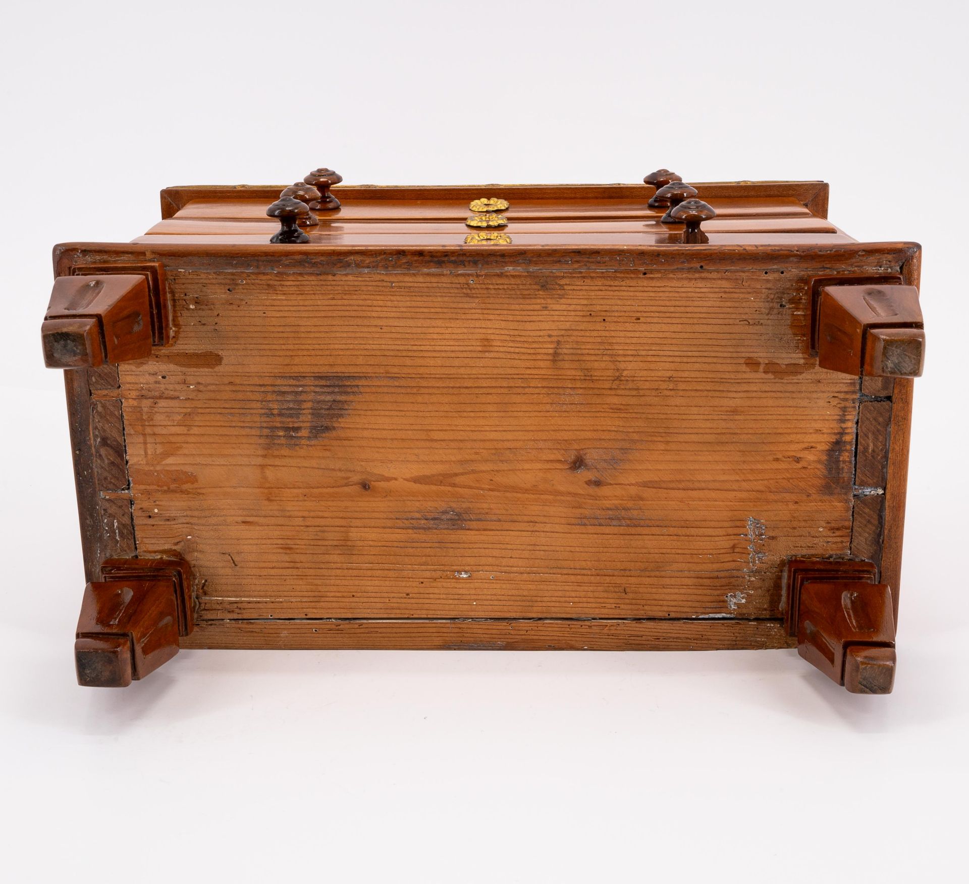 Germany: MINIATURE WOODEN BIEDERMEIER CHEST OF DRAWERS - Image 7 of 7