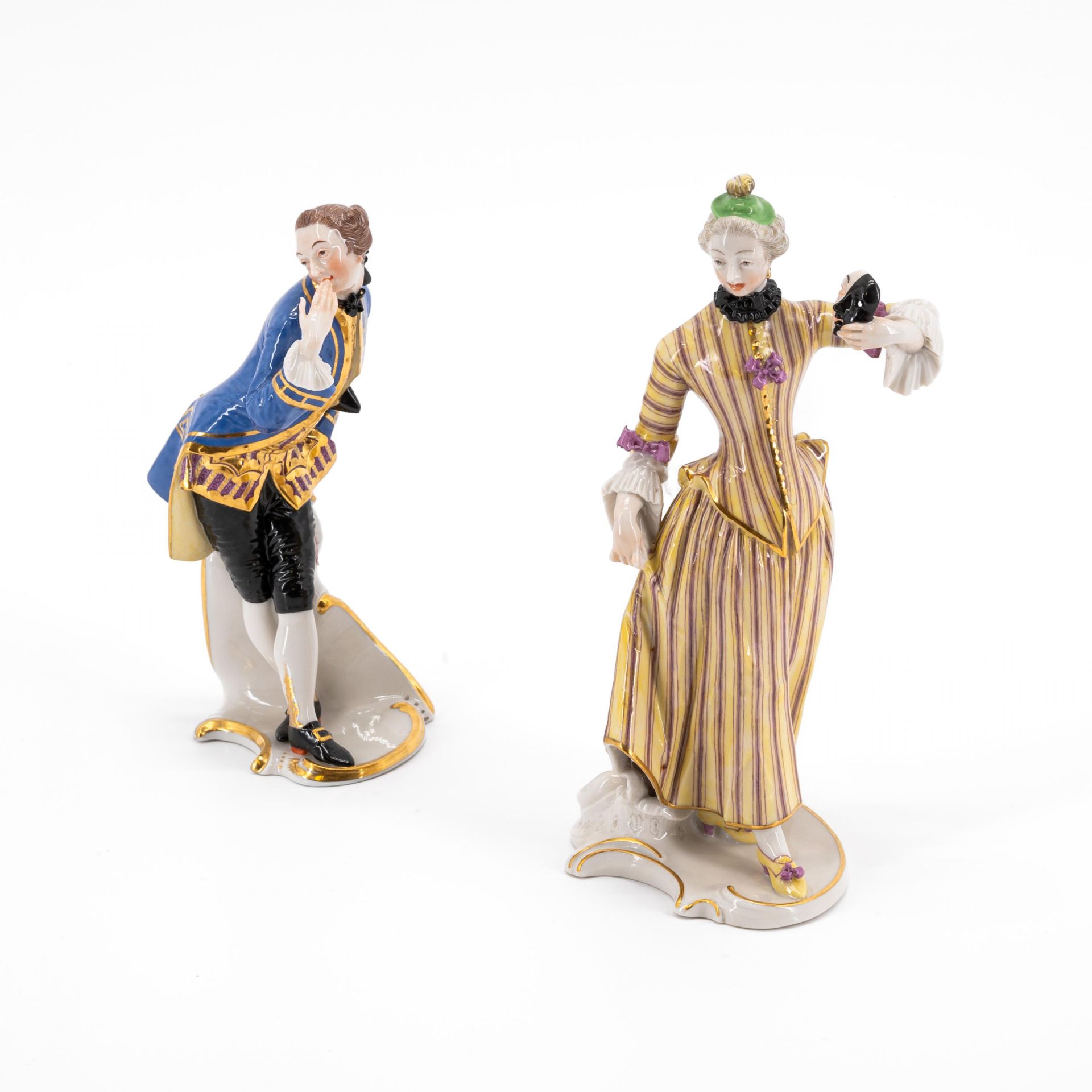 Nymphenburg: COLUMBINE AND OCTAVIO FROM THE 'COMMEDIA DELL'ARTE'