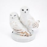 Meissen: TWO PORCELAIN SNOWY OWLS